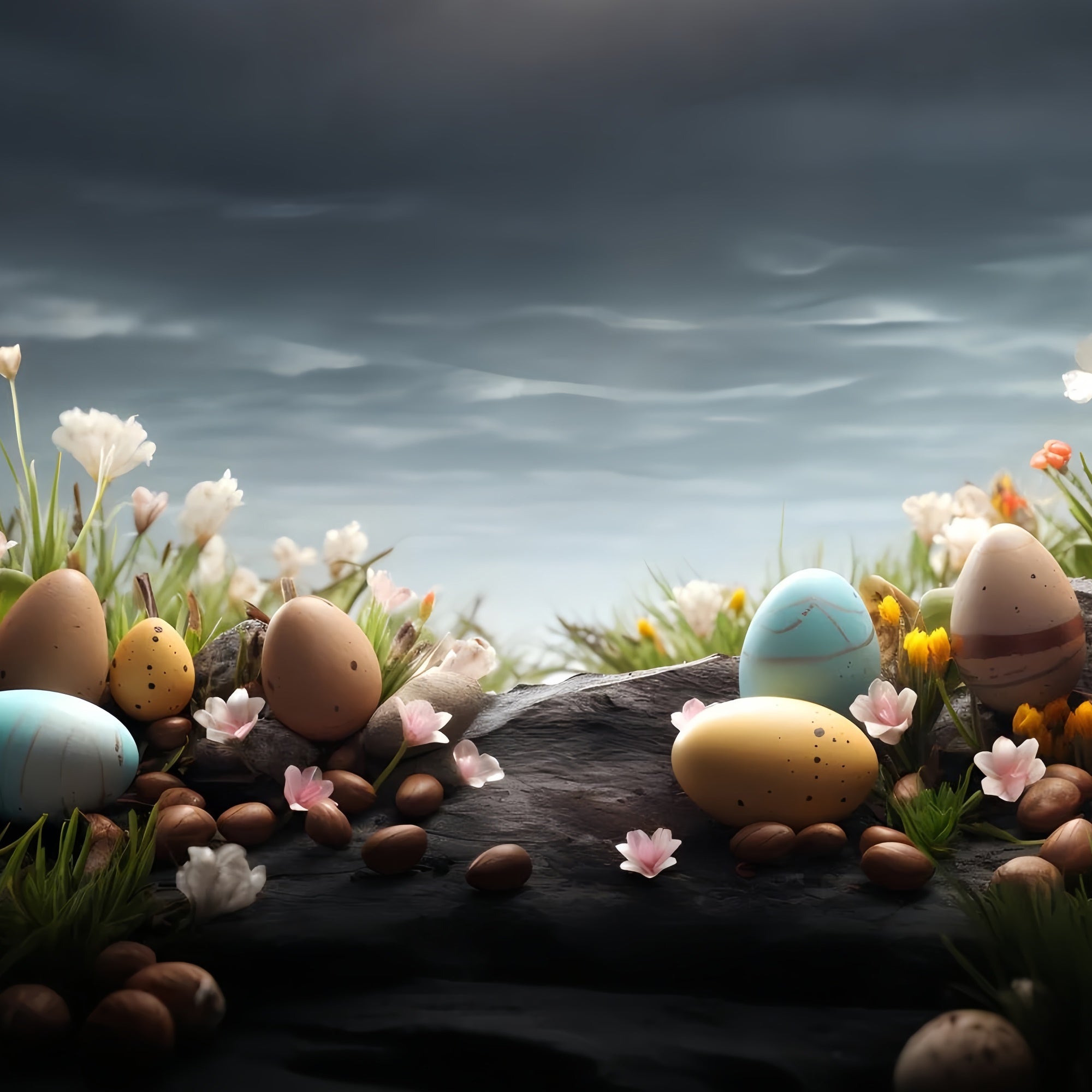 Easter Backdrops Photography Soft Pastel Rustic Egg Backdrop UK TWW3-34
