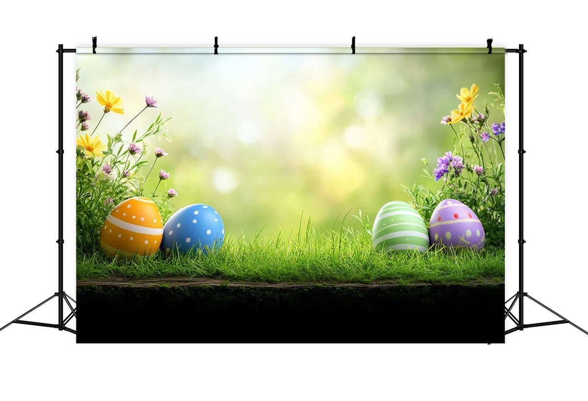 Easter Backdrops Photography Wildflower Meadow Egg Backdrop UK TWW3-40