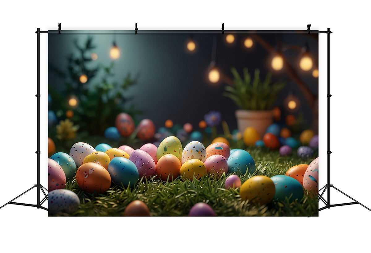 Easter Egg Backdrop Magical Easter Night Glow Backdrop UK TWW3-42
