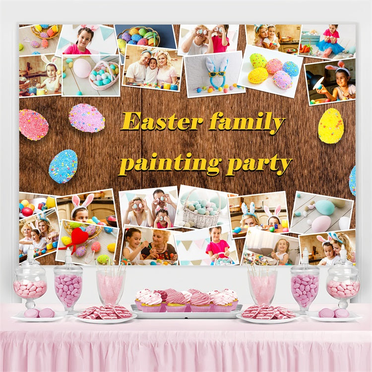 Easter Backdrops Wooden Family Fun Personalised Backdrop UK TWW3-52