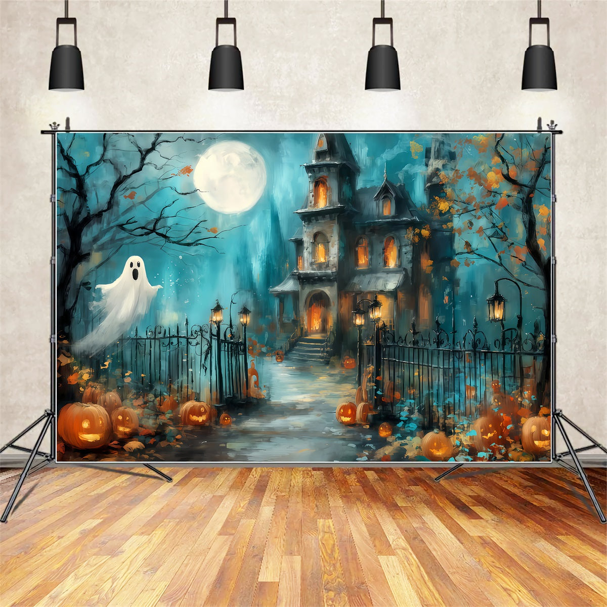 Haunted Mansion Backdrop Haunted Mansion Ghostly Pathway Halloween Backdrop UK TWW510-11