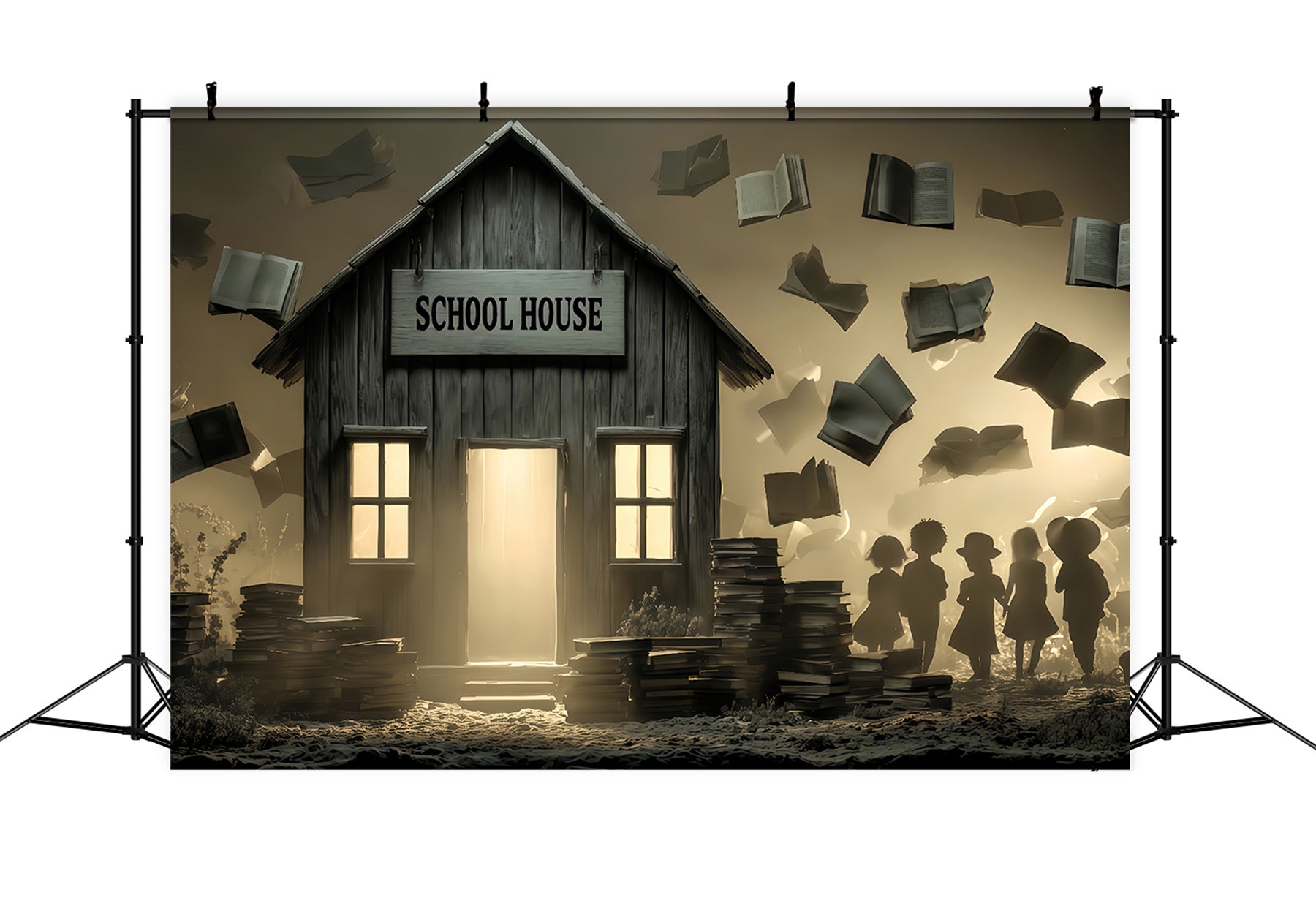 Haunted Mansion Backdrop Haunted Schoolhouse Books Halloween Backdrops UK TWW510-2