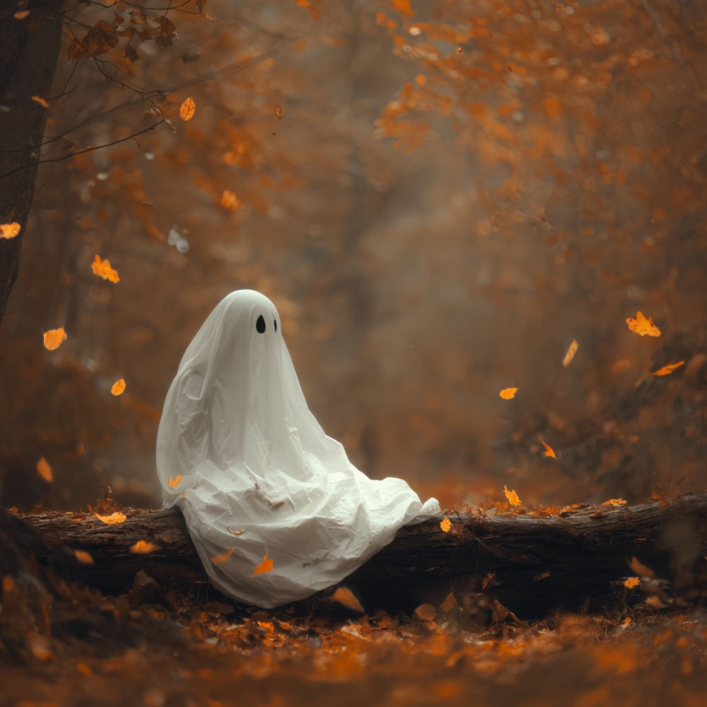 Halloween Ghost Backdrop Autumn Forest Lonely Ghost Spooky Halloween Backdrop UK TWW510-48