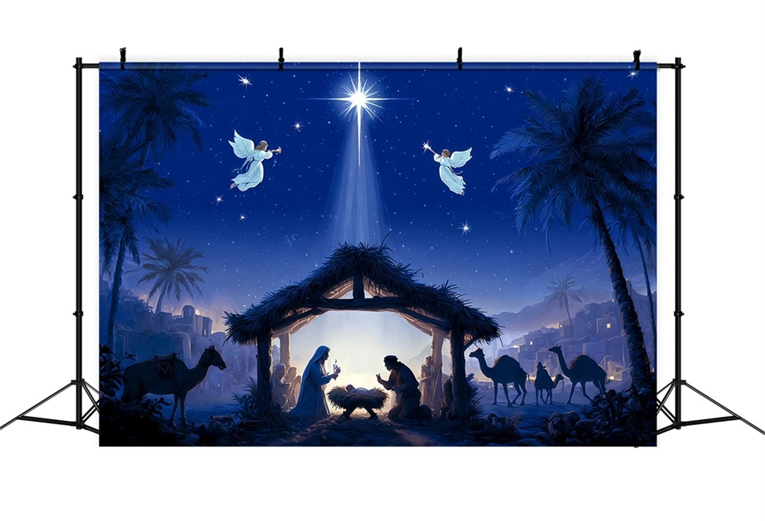 Nativity Backdrop Holy Night Nativity Star Christmas Backdrop UK TWW510-72