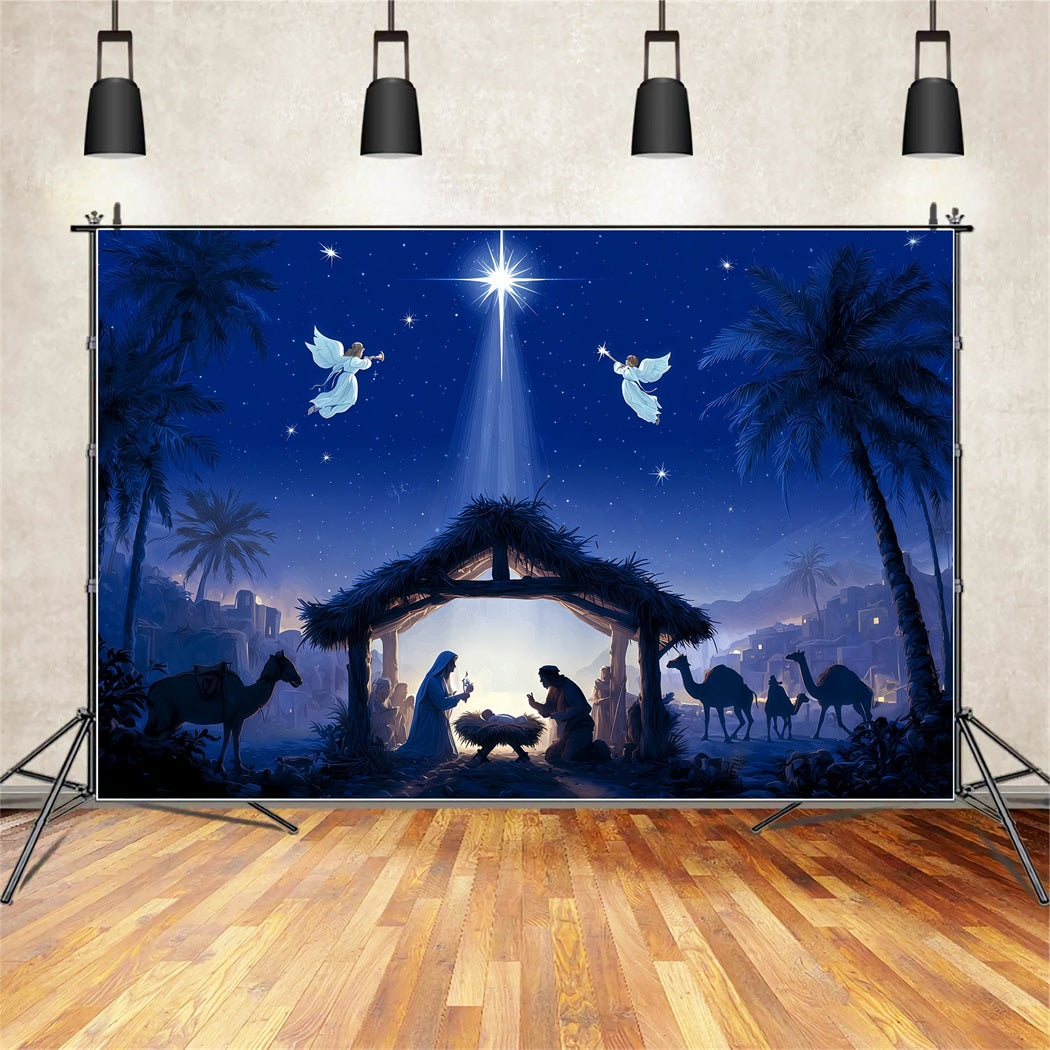 Nativity Backdrop Holy Night Nativity Star Christmas Backdrop UK TWW510-72