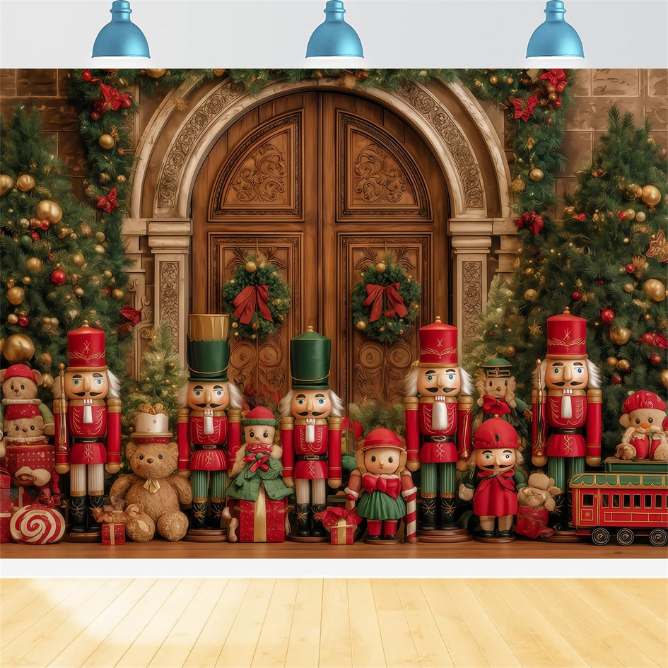 Nutcracker Backdrops Nutcracker Toy Soldier Display Christmas Backdrop Ideas UK TWW510-85