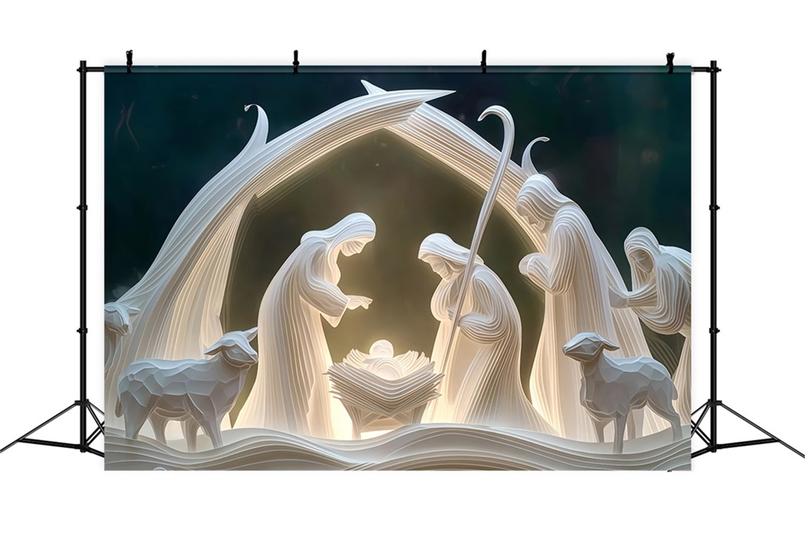 Nativity Backdrop Paper Sculpture Holy Nativity Christmas Backdrop UK TWW510-86