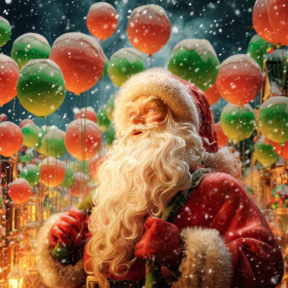 Santa Claus Backdrop Santa Balloons Winter Parade Christmas Backdrops Sale UK TWW510-92