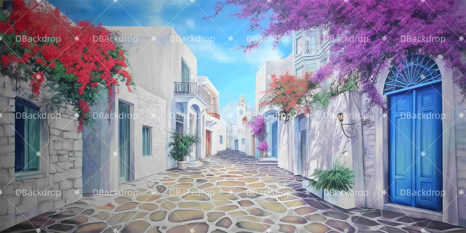 Dance Backdrop Courtyard of Donna's Taverna Performance Backdrops UK TWW510-T24