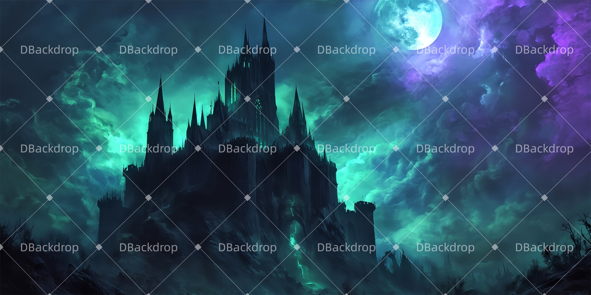 Theater Backdrops Wicked Witch's Castle Stage Backdrop UK TWW511-T133