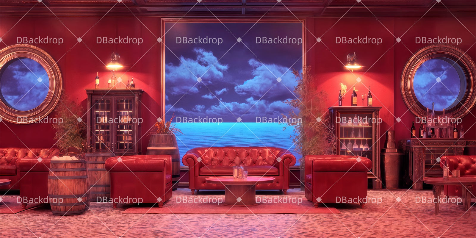 School Play Backdrops Ship Interior Lounge Musical Backdrop UK TWW511-T27