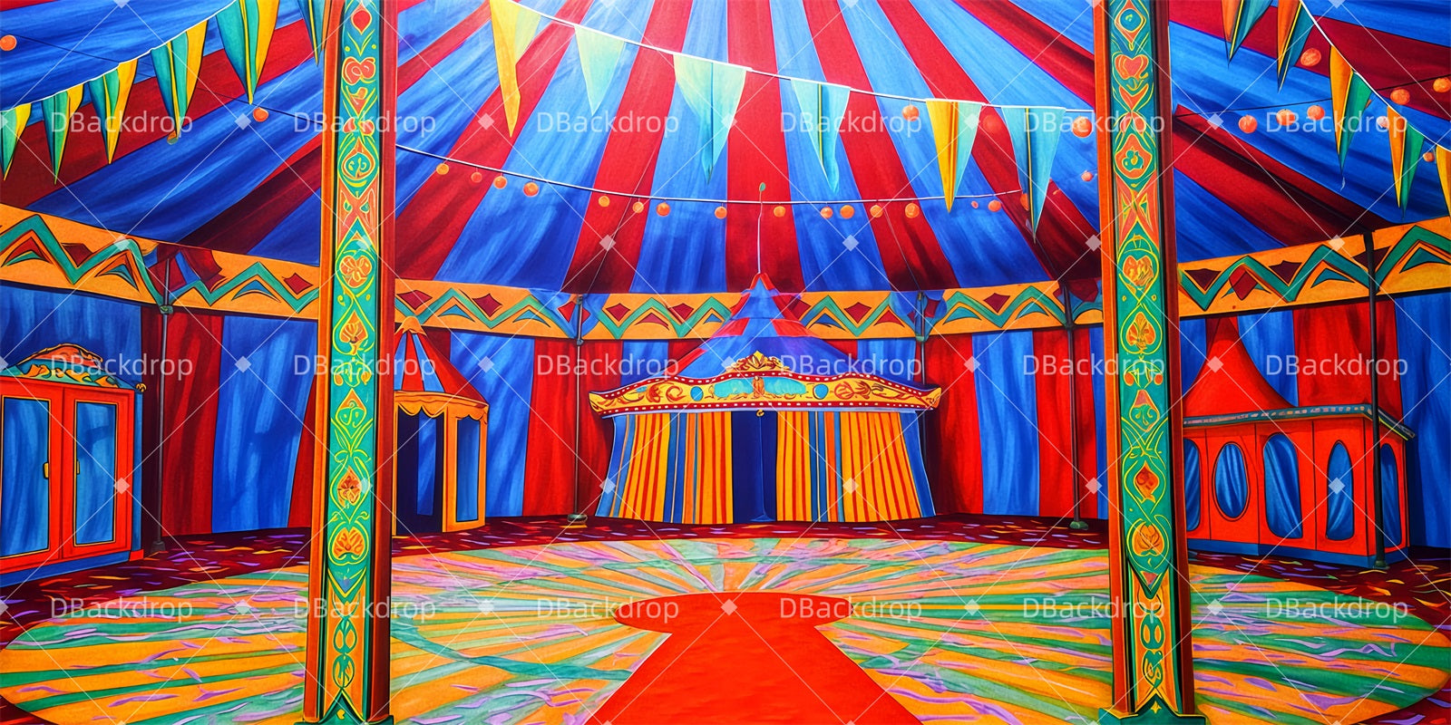 Circus Stage Backdrop Circus Tent Performance Backdrops UK TWW511-T38