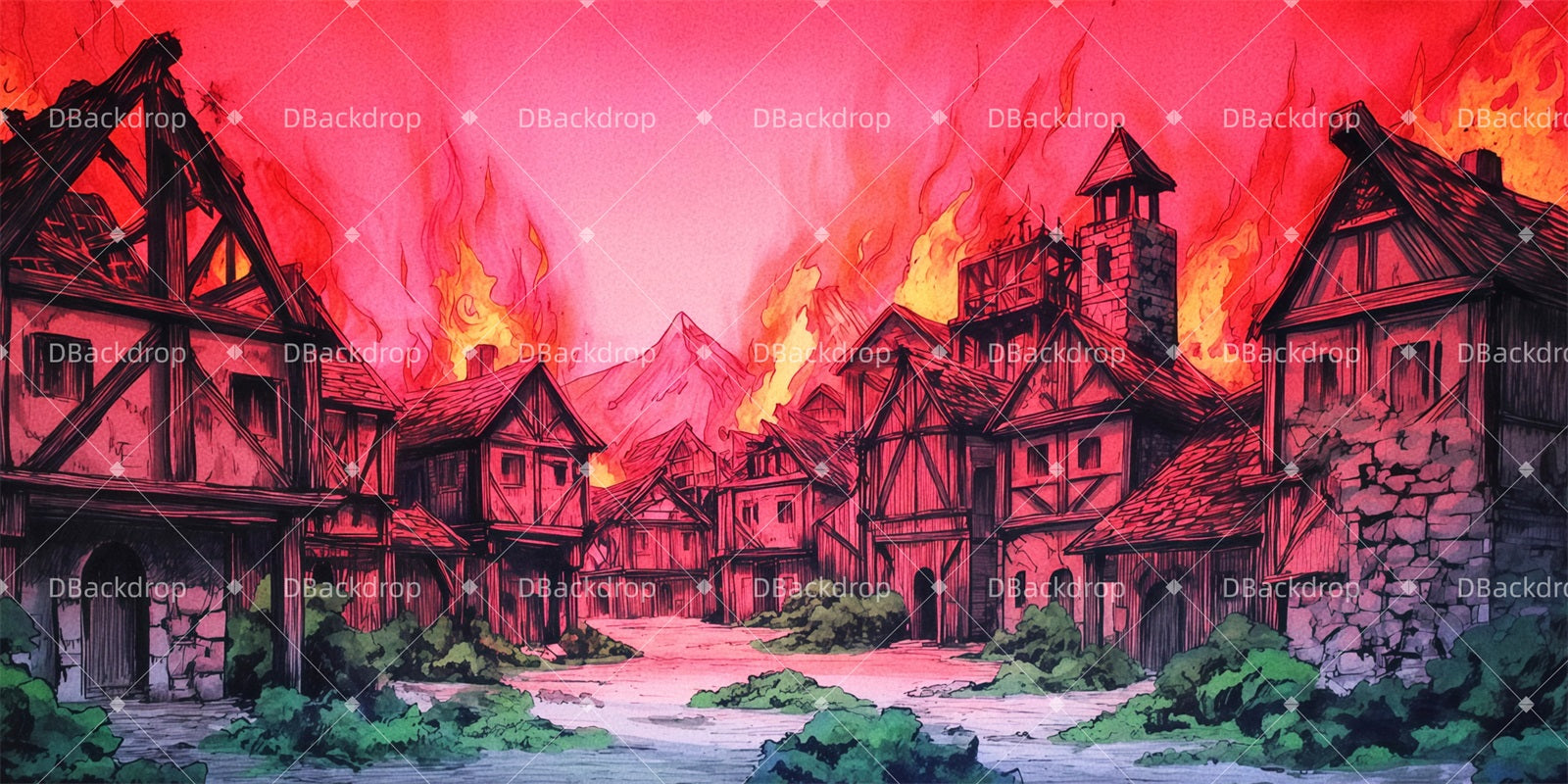 Professional Stage Backdrops Pogrom Theater Stage Backdrop UK TWW511-T67