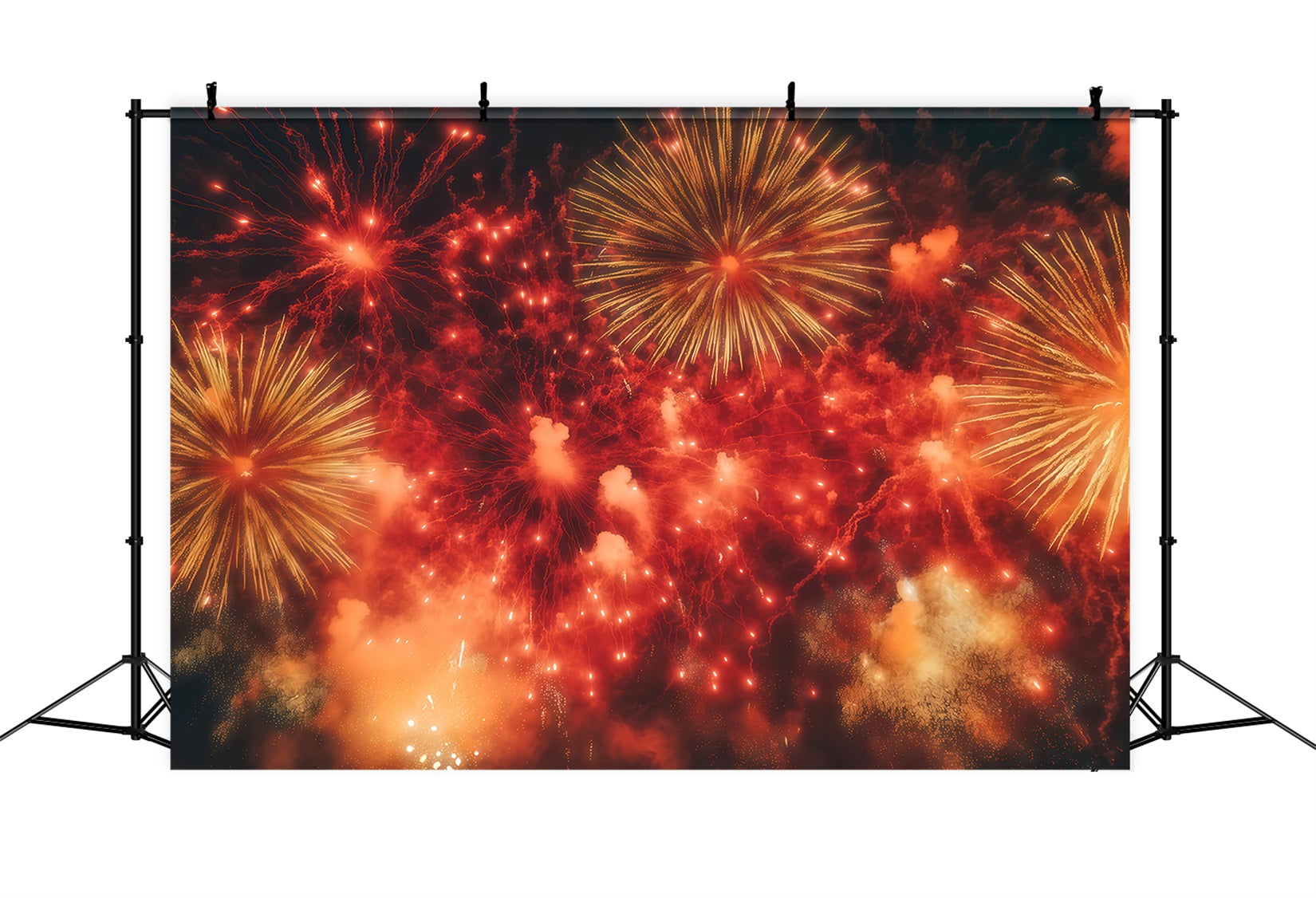 New Years Backdrop Crimson Burst Firework Sky New Year's Eve Backdrop UK TWW512-11