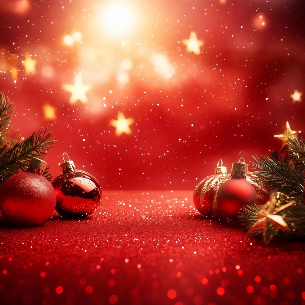 New Years Backdrops Radiant Red Ornaments Happy New Year 2026 Backdrop UK TWW512-17