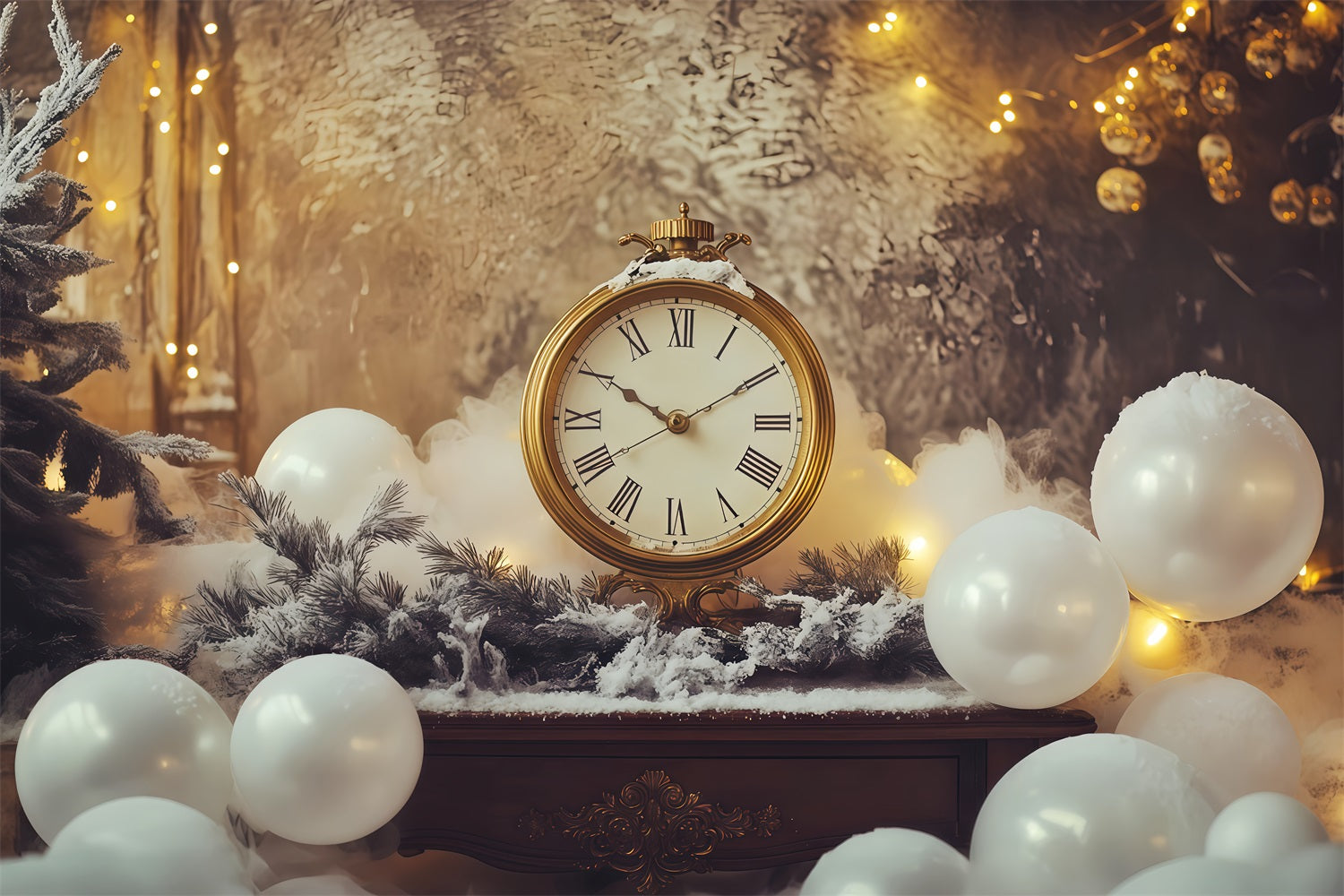 New Year Backdrop Frosted Countdown Clock Lights New Years Eve Backdrop UK TWW512-22