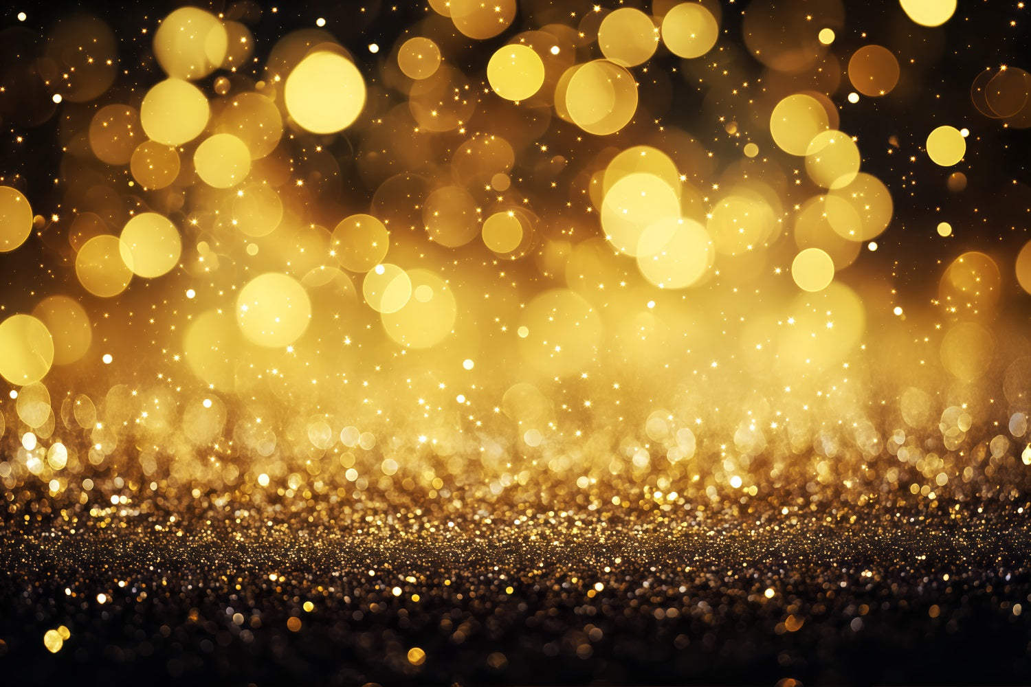 New Year's Backdrops Golden Sparkle Shimmer Bokeh Gold Glitter Backdrop UK TWW512-7