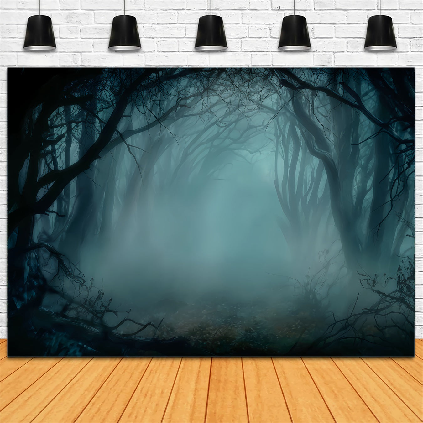 Spooky Forest Backdrop Misty Dark Enchanted Woods Forest Backdrop UK TWW59-128
