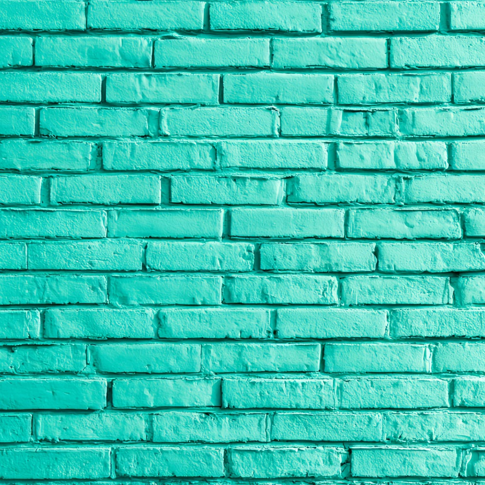Brick Wall Backdrop Bright Aqua Painted Wall Brick Backdrop UK TWW59-166