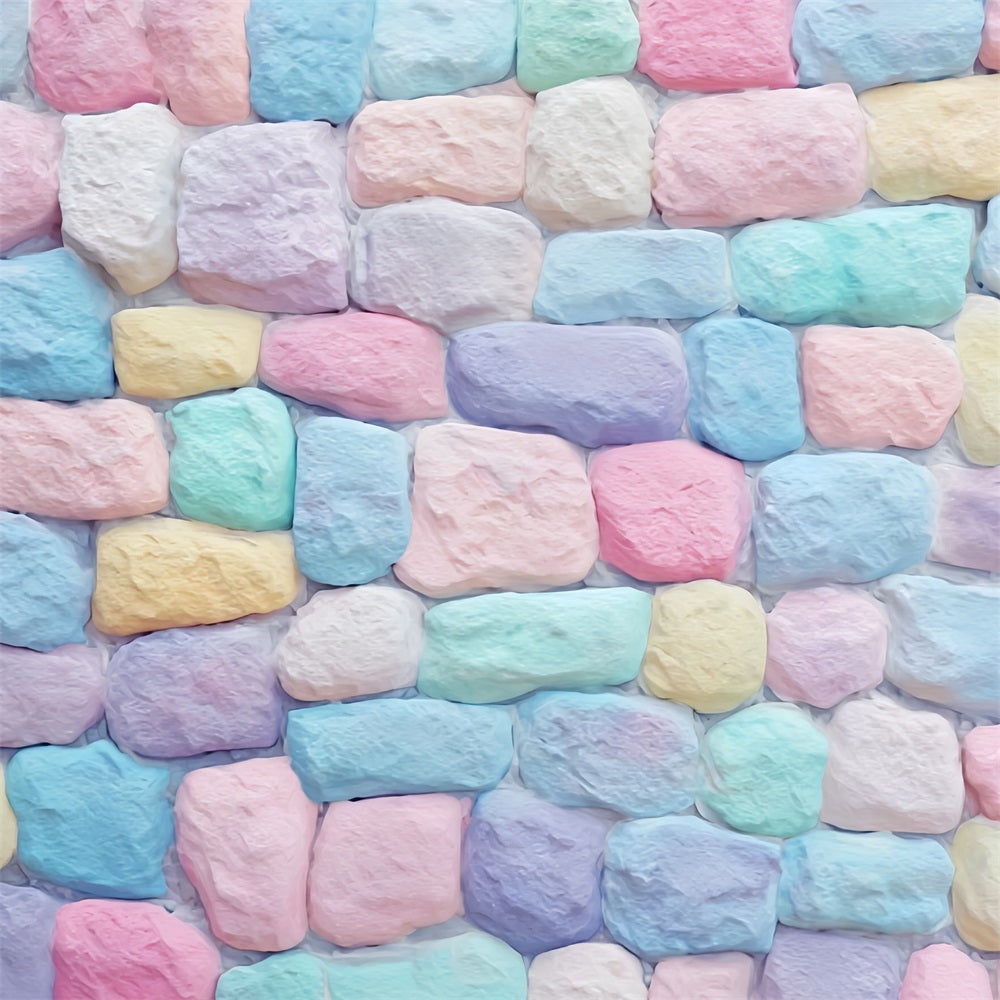 Brick Wall Backdrop Pastel Stone Pattern Wall Brick Backdrop UK TWW59-168