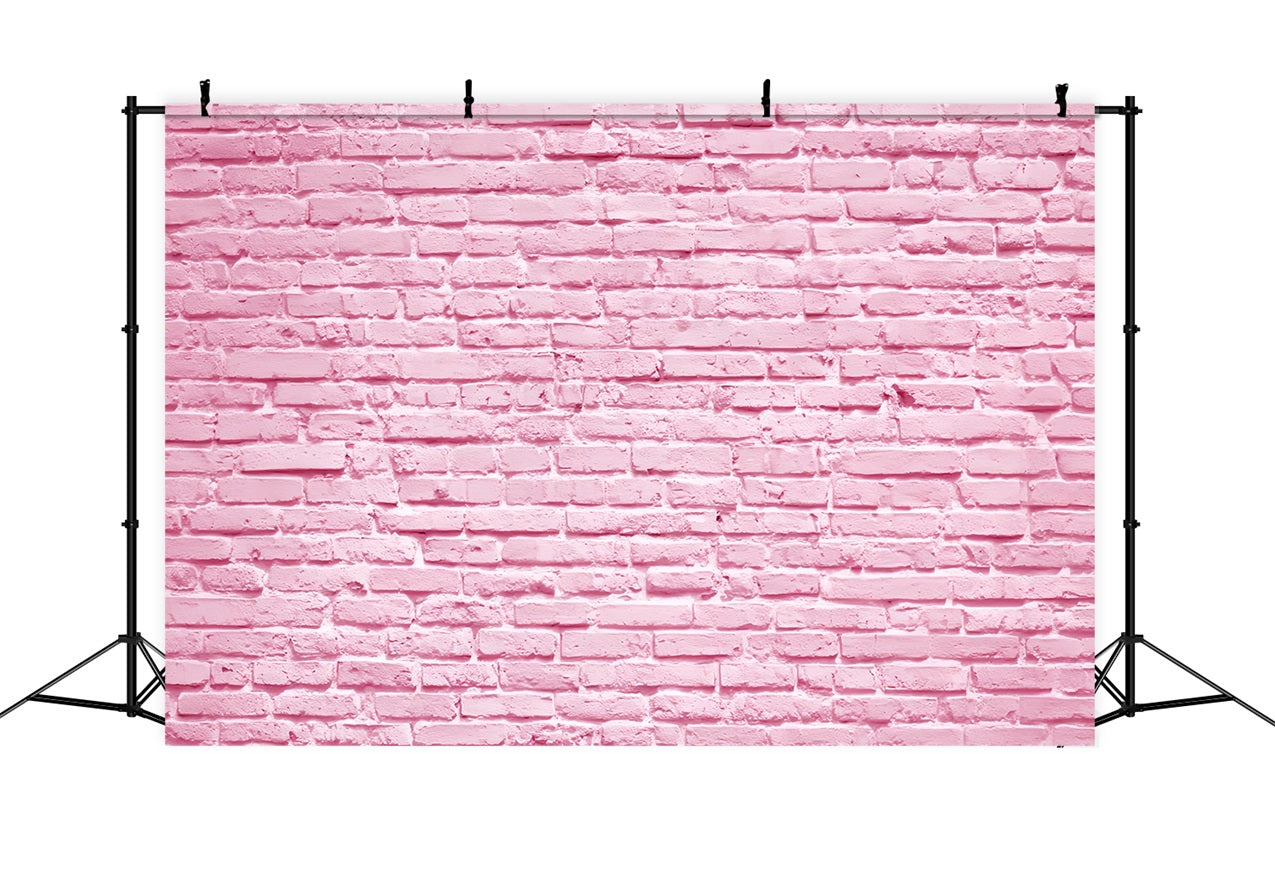 Brick Photo Backdrop Soft Pink Painted Wall Brick Wall Backdrop UK TWW59-169