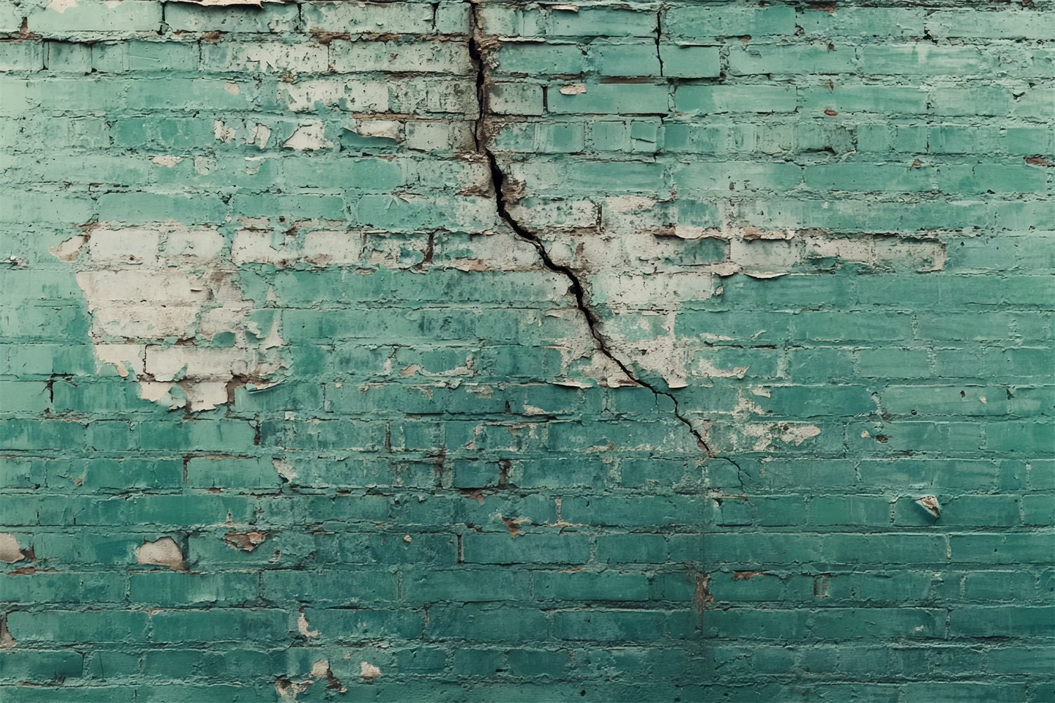 Brick Wall Photo Backdrop Aged Green Cracked Wall Brick Backdrop UK TWW59-171