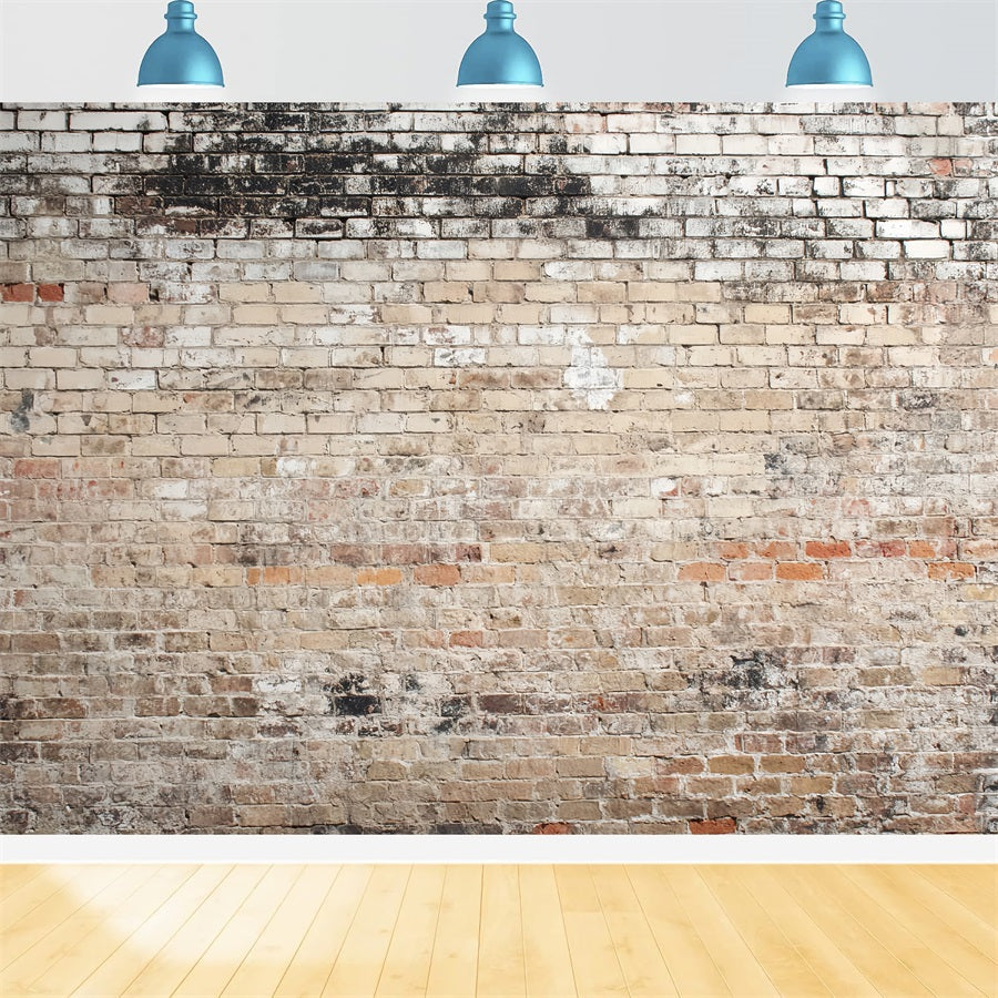 Brick Backdrop Photography Vintage Faded Rustic Wall Brick Backdrop UK TWW59-172
