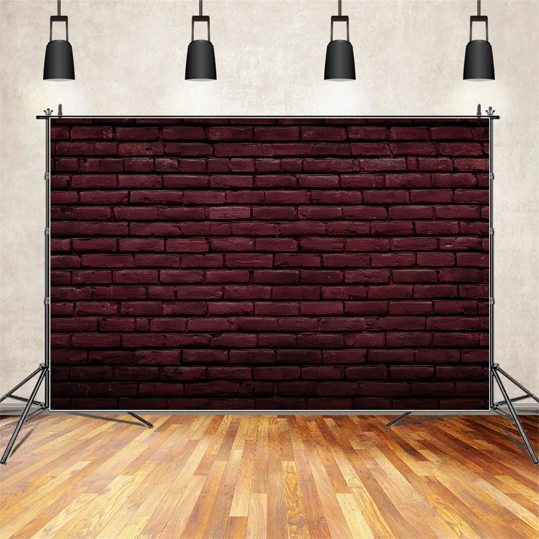 Brick Backdrop Deep Burgundy Brick Texture Brick Wall Backdrops UK TWW59-176