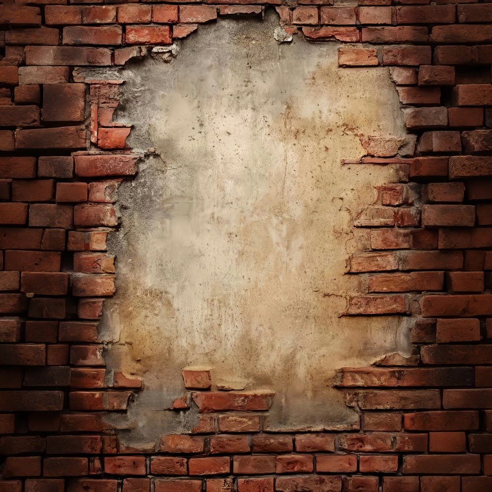 Brick Backdrop Photography Exposed Rustic Plaster Wall Brick Backdrop UK TWW59-193