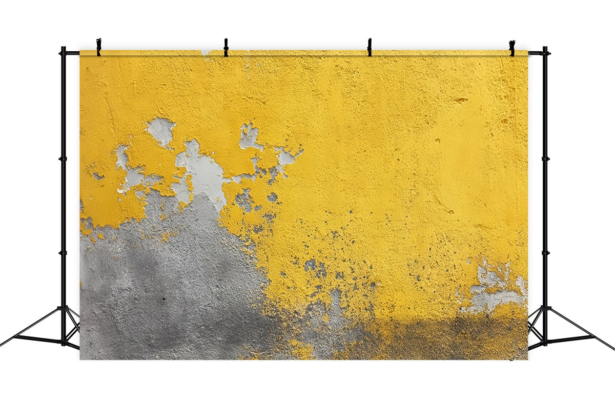 Graffiti Wall Backdrop Weathered Yellow Plaster Wall Graffiti Backdrop UK TWW59-201