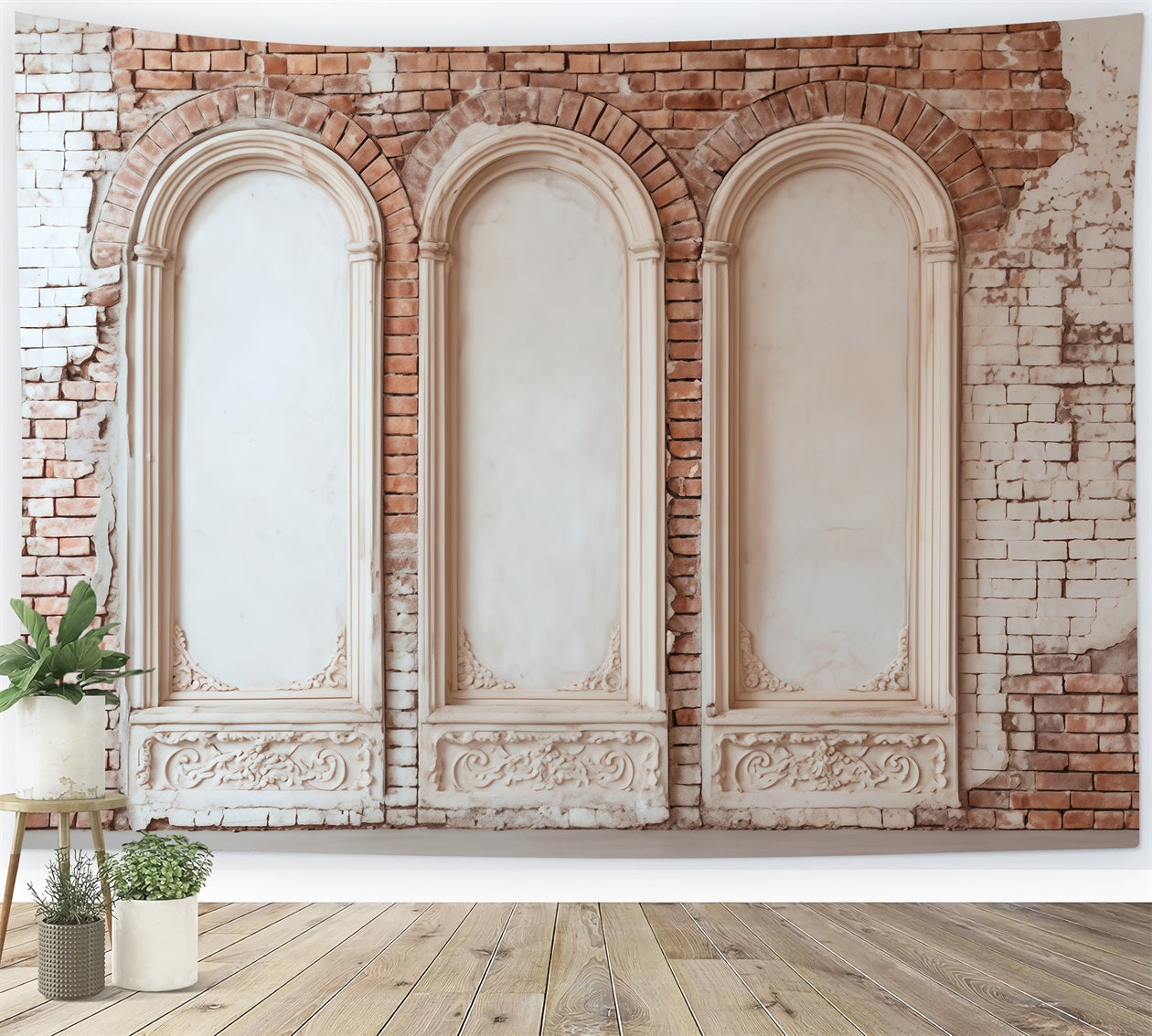 Brick Backdrops Vintage Arched Brick Panels Brick Wall Backdrops UK TWW59-205