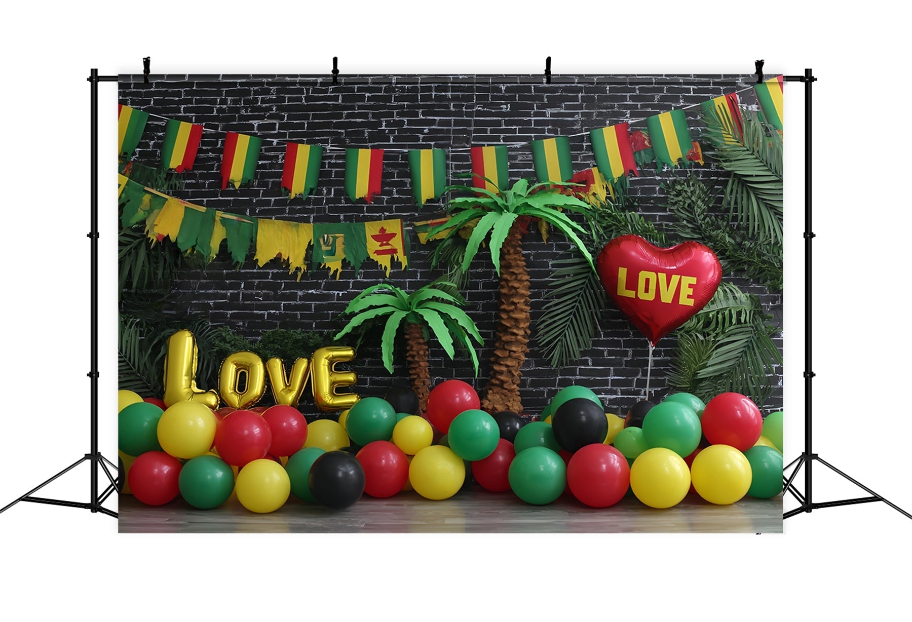 Cake Smash Photography Backdrop Tropical Love Balloon Paradise Birthday Backdrops UK TWW59-216