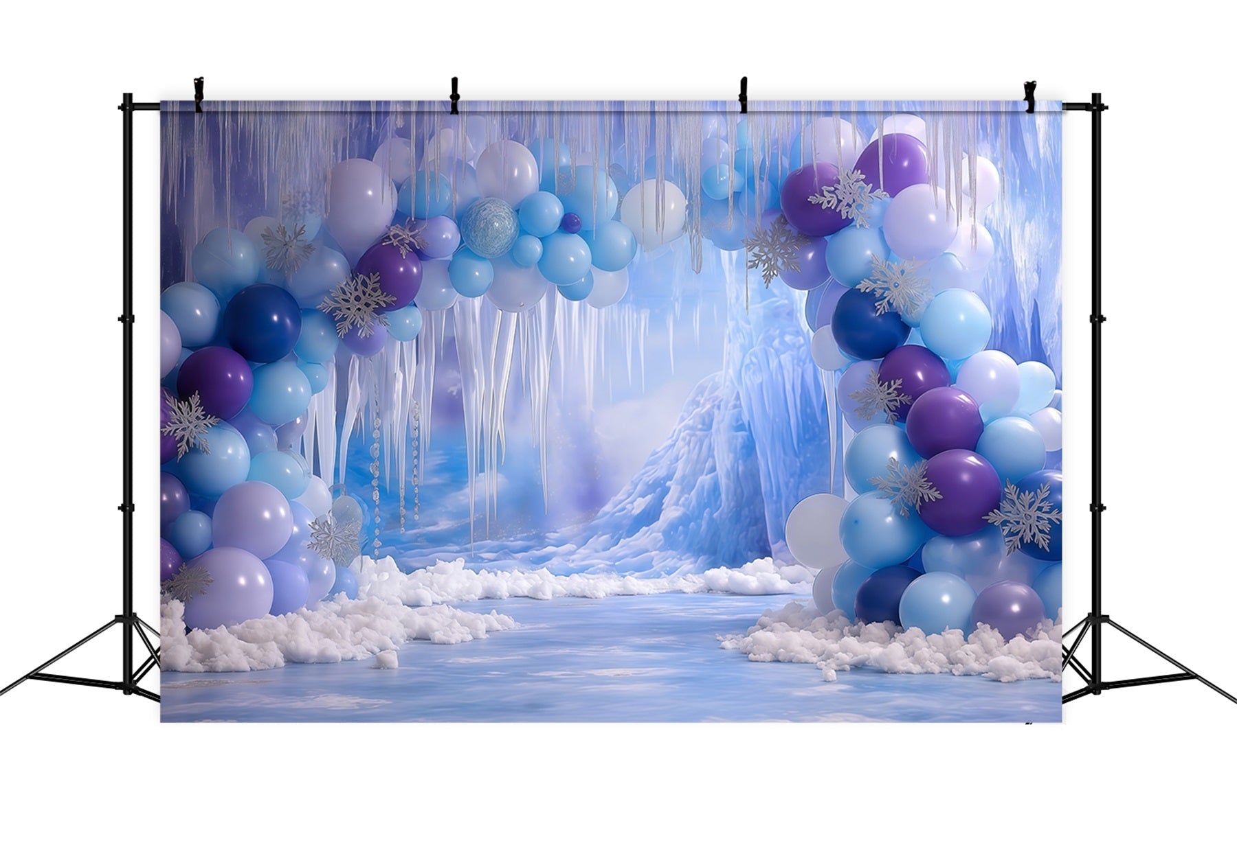Cake Smash Backdrop Girl Frozen Ice Cave Fantasy Happy Birthday Backdrop UK TWW59-227