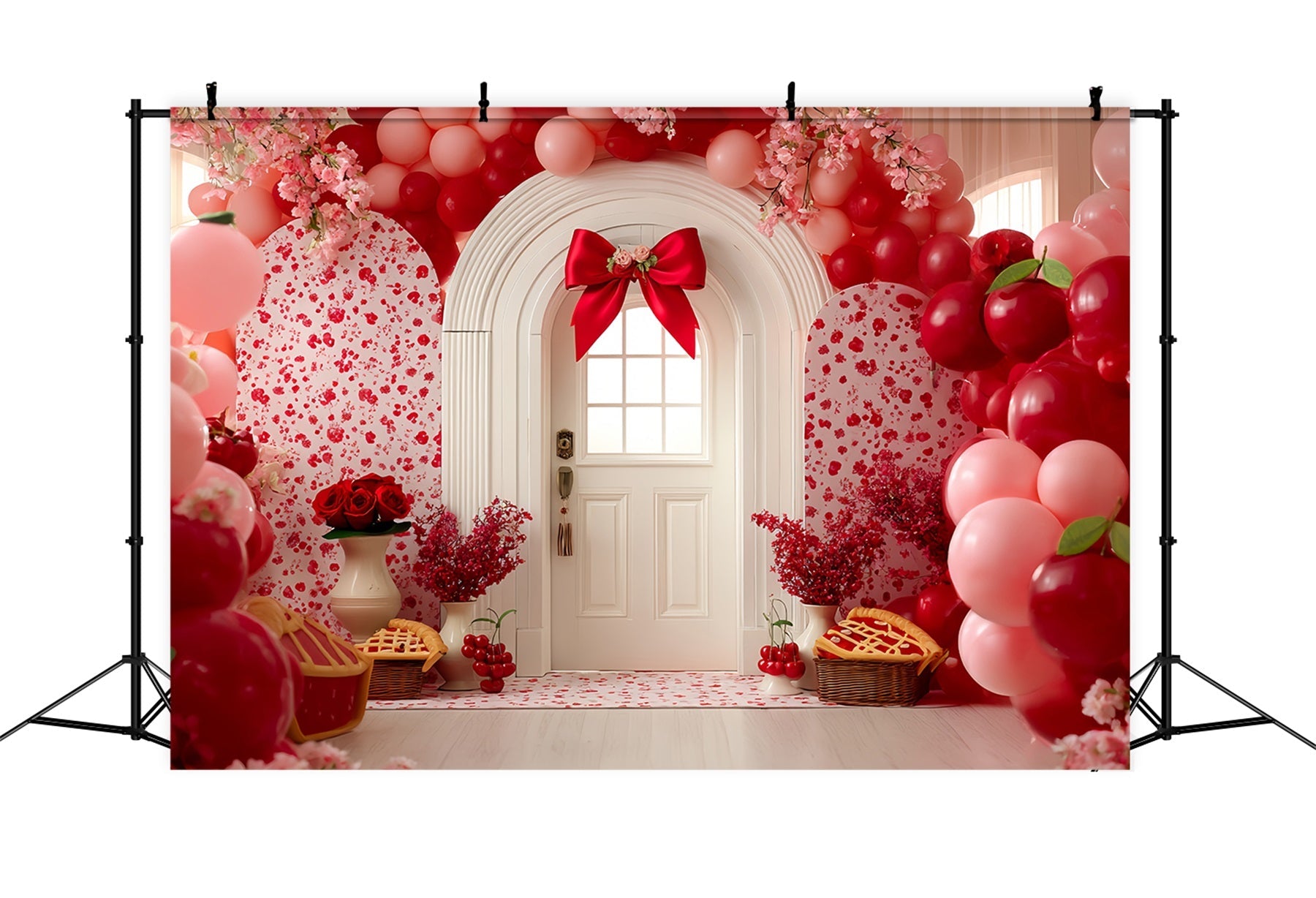 Smash Cake Backdrop Cherry Blossom Door Delight Birthday Photo Backdrop UK TWW59-234