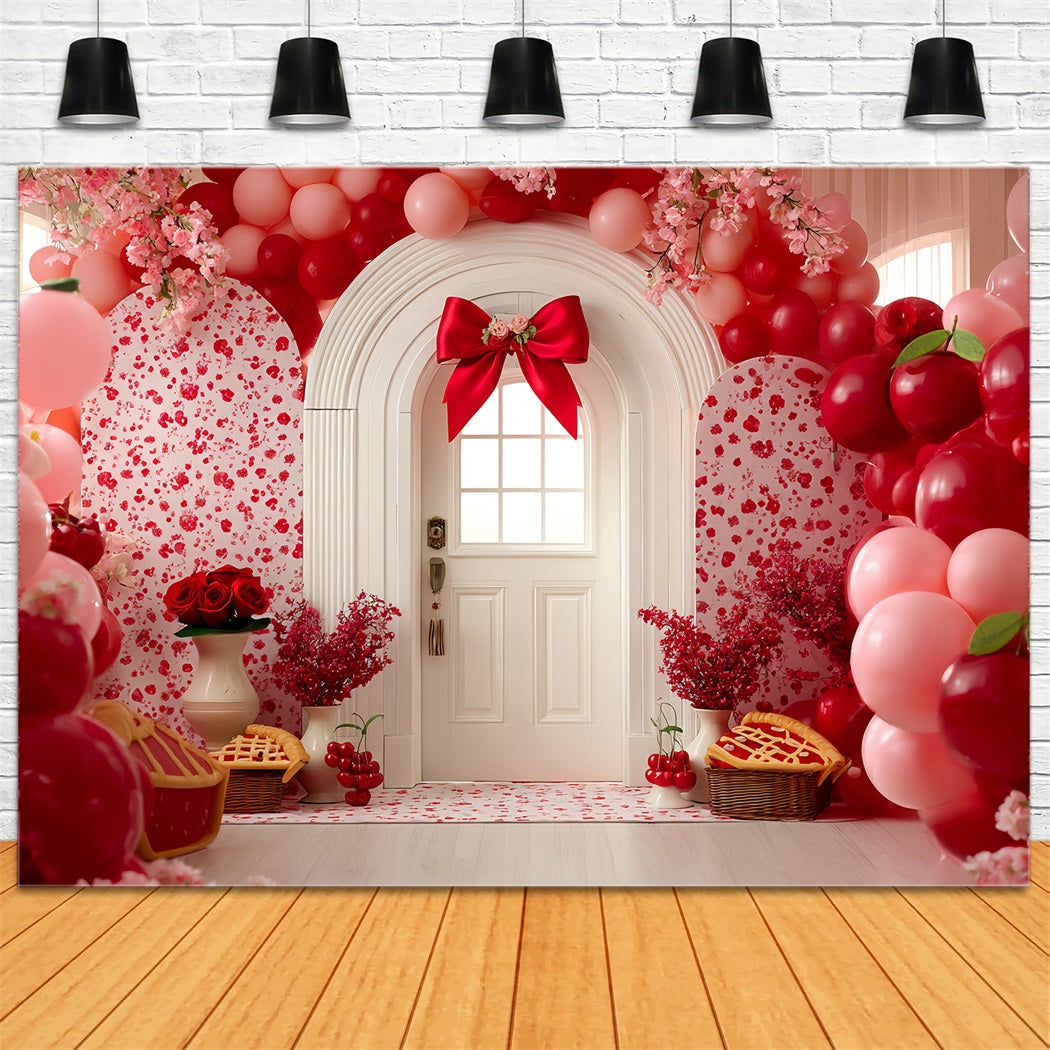 Smash Cake Backdrop Cherry Blossom Door Delight Birthday Photo Backdrop UK TWW59-234