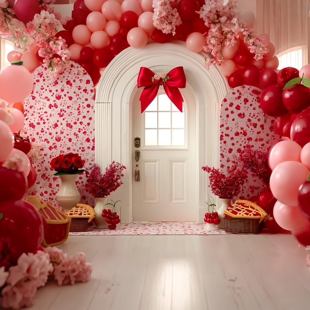 Smash Cake Backdrop Cherry Blossom Door Delight Birthday Photo Backdrop UK TWW59-234