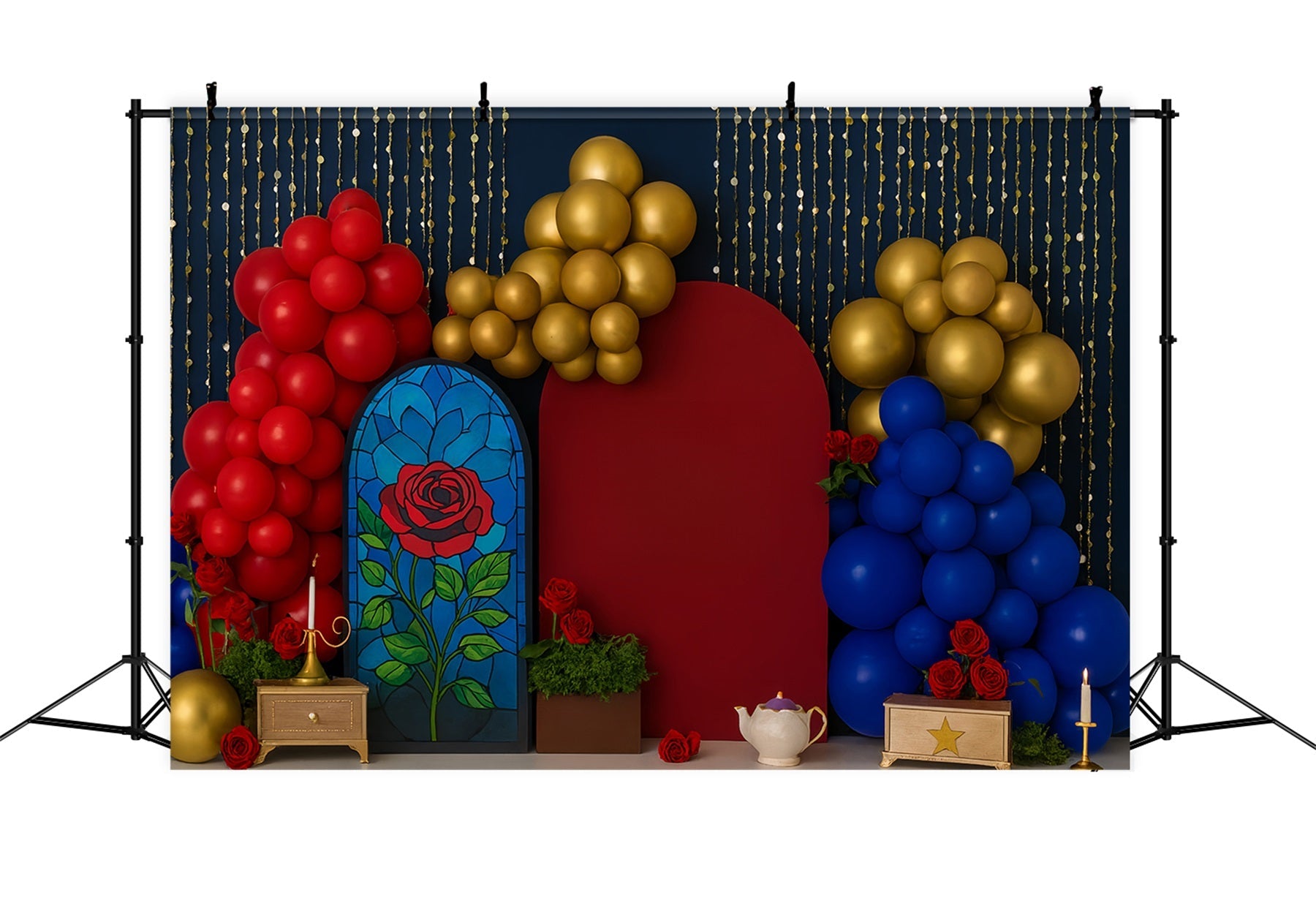 Cake Smash Backdrops Enchanted Rose Fairytale Magic Happy Birthday Backdrop UK TWW59-240