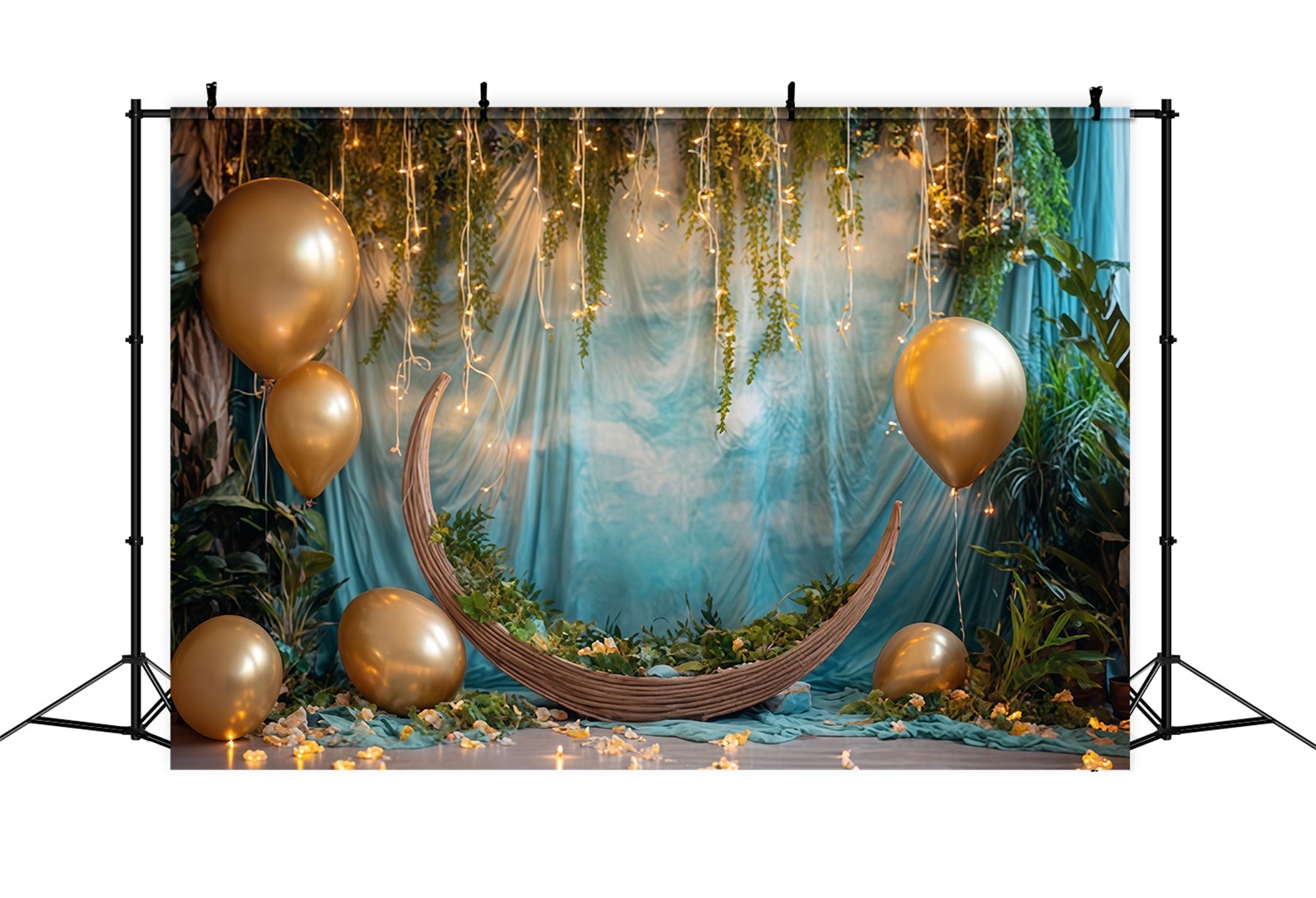 Cake Smash Backdrops Golden Moonlight Jungle Dream Cake Photography Backdrops UK TWW59-250