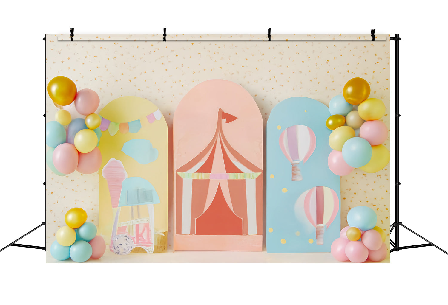 Cake Smash Backdrop Pastel Circus Carnival Fun Birthday Backdrops UK TWW59-259