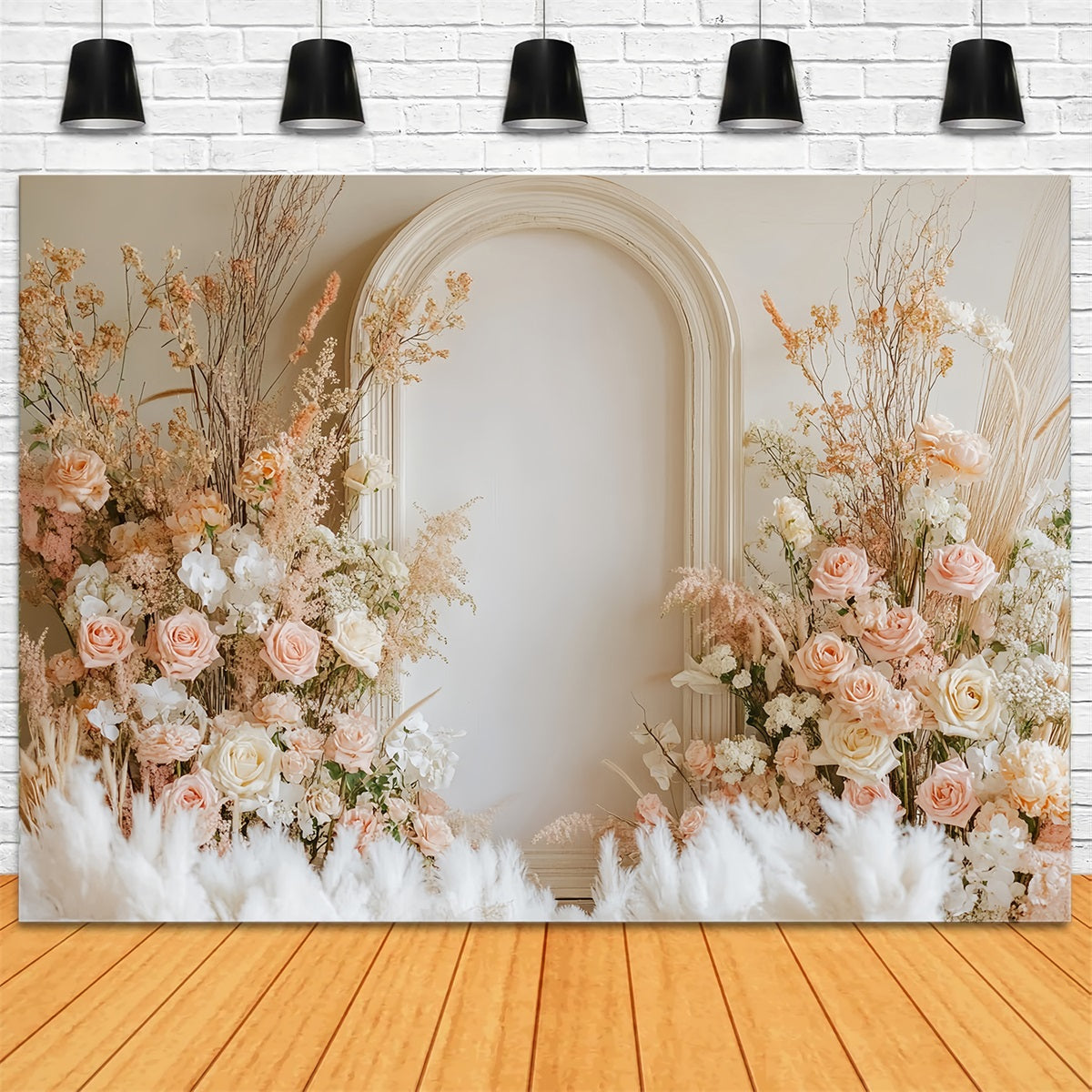 Wedding Boho Backdrop Blush Rose Arch Floral Elegance Wedding Backdrop UK TWW59-35