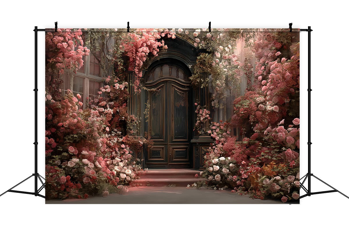 Wedding Vintage Romantic Garden Rose Doorway Bloom Wedding Backdrop Ideas UK TWW59-37