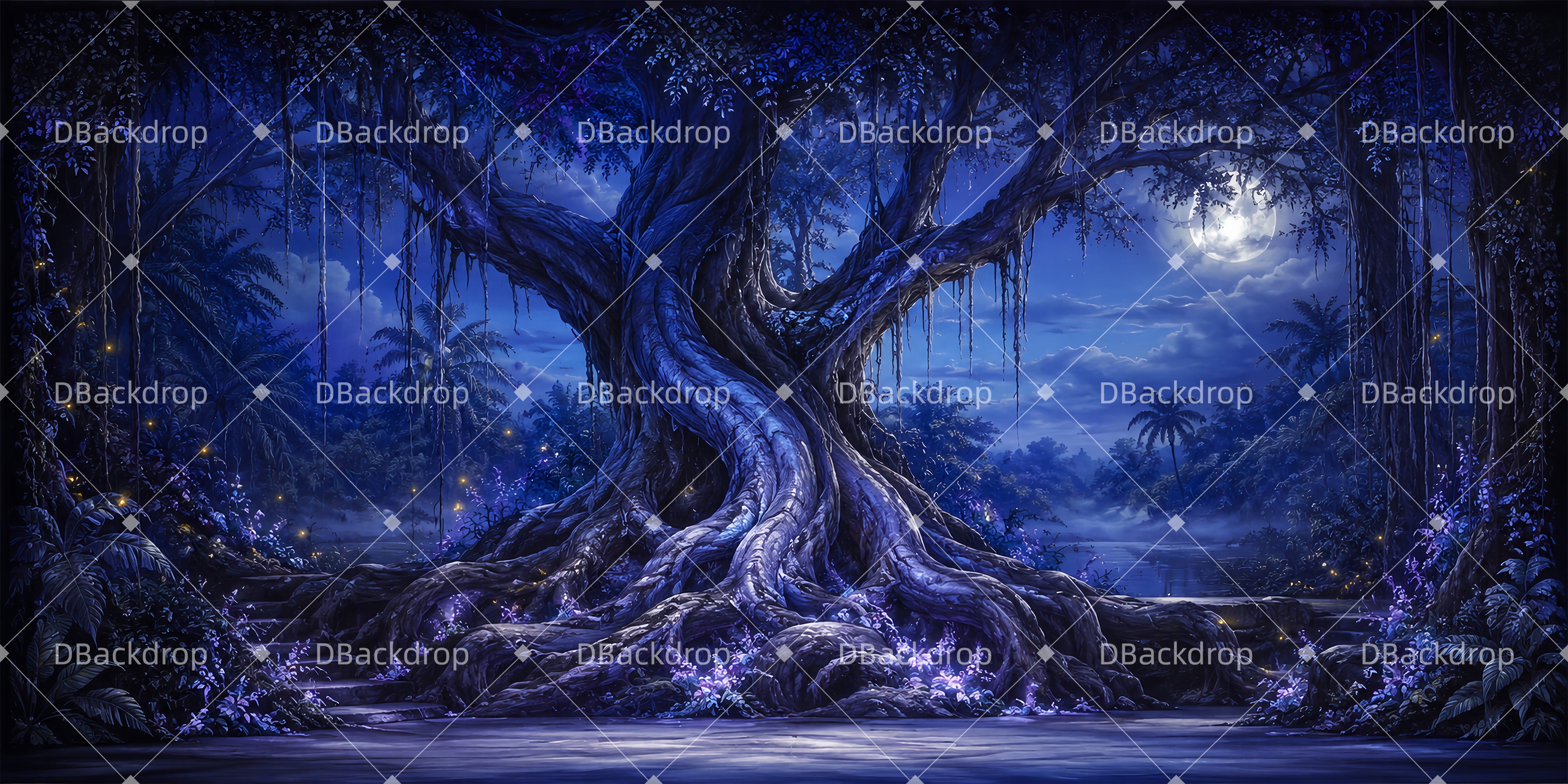 Forest Stage Backdrop Enchanted Tree Backdrop For Theater Play UK ZTT65-T34
