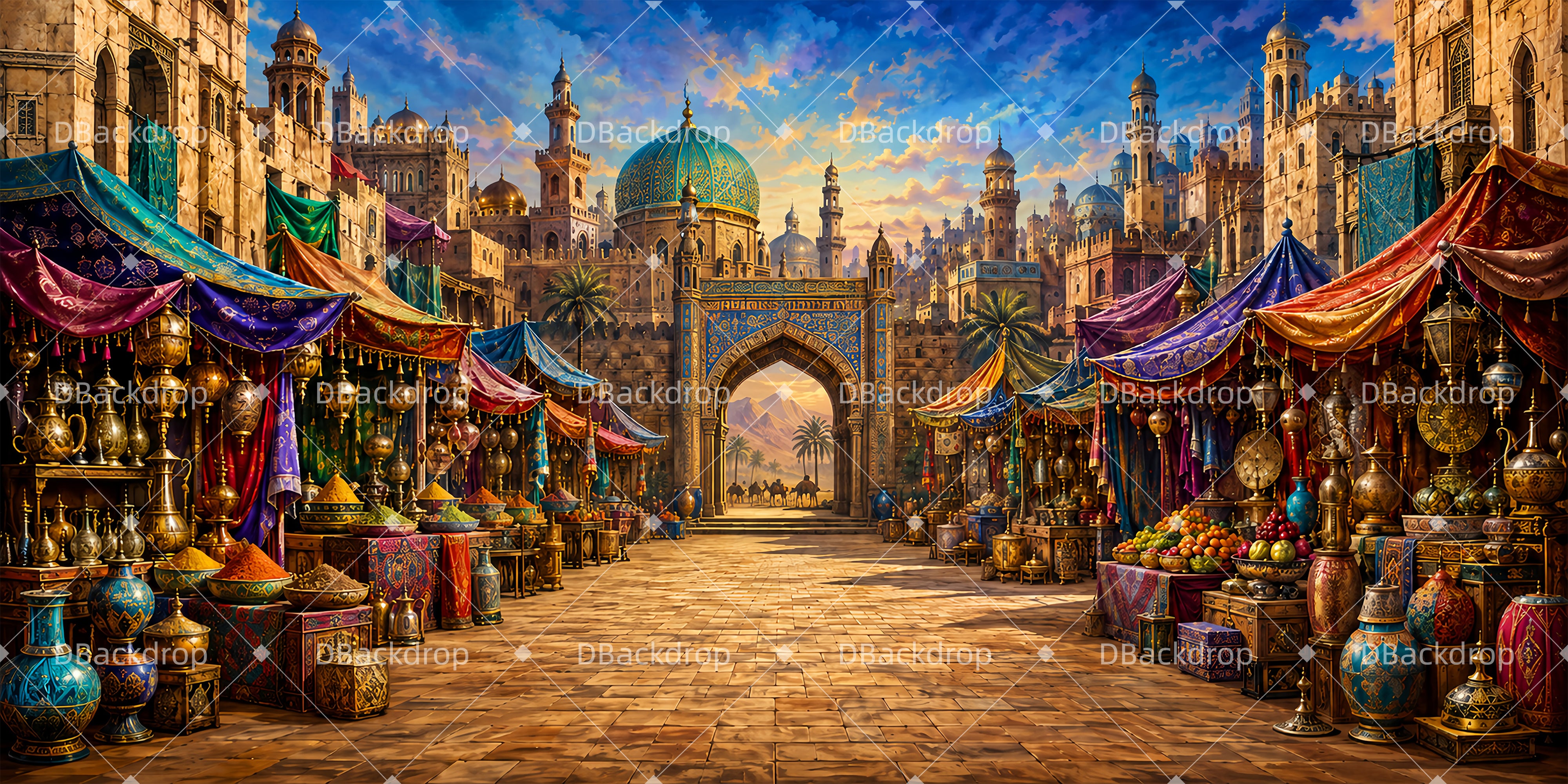 Professional Stage Backdrops Arabian Market Performance Backdrop UK ZTT65-T40