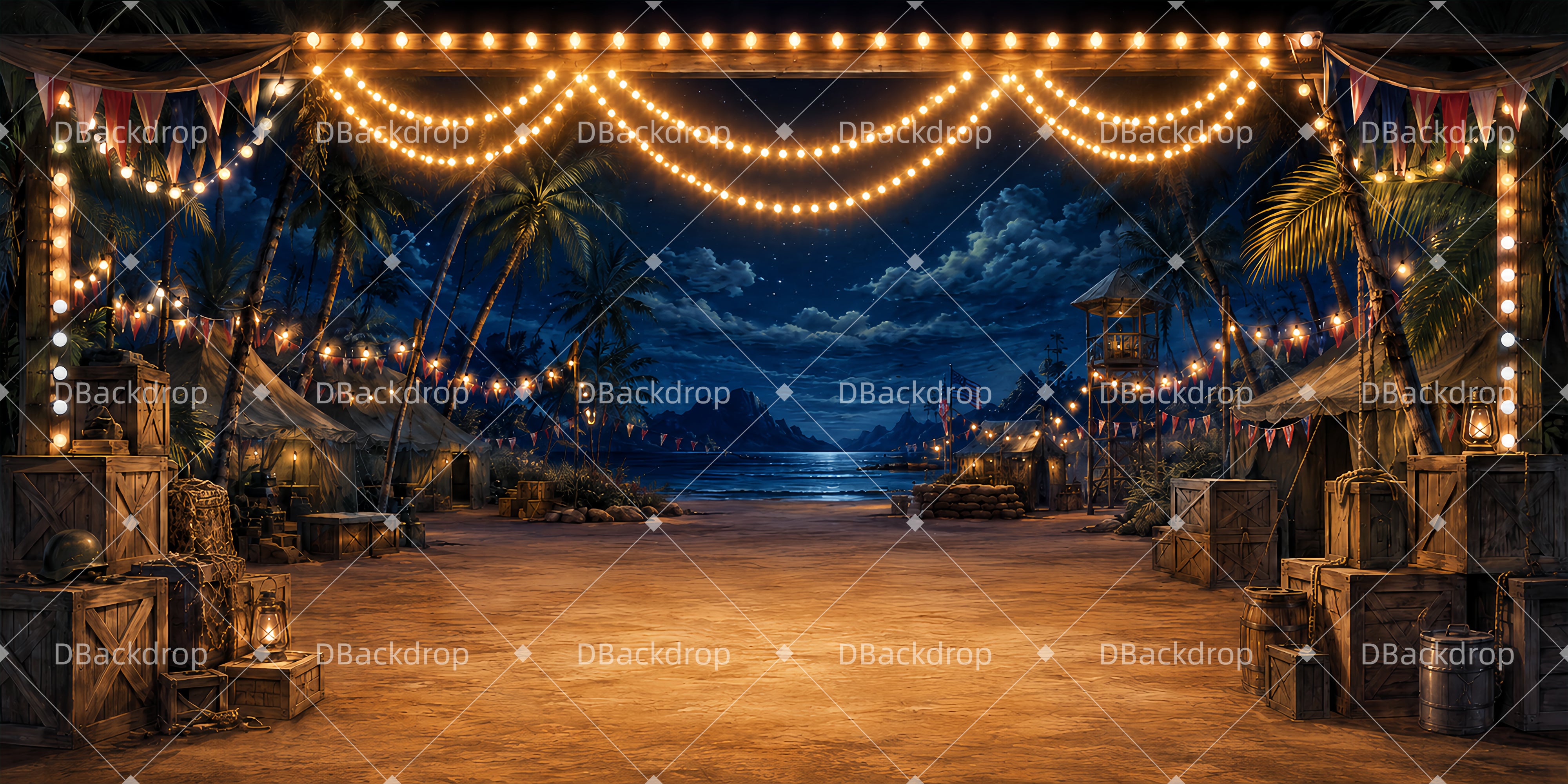 Performance Backdrop Tropic Party Theater Stage Backdrops UK ZTT65-T75