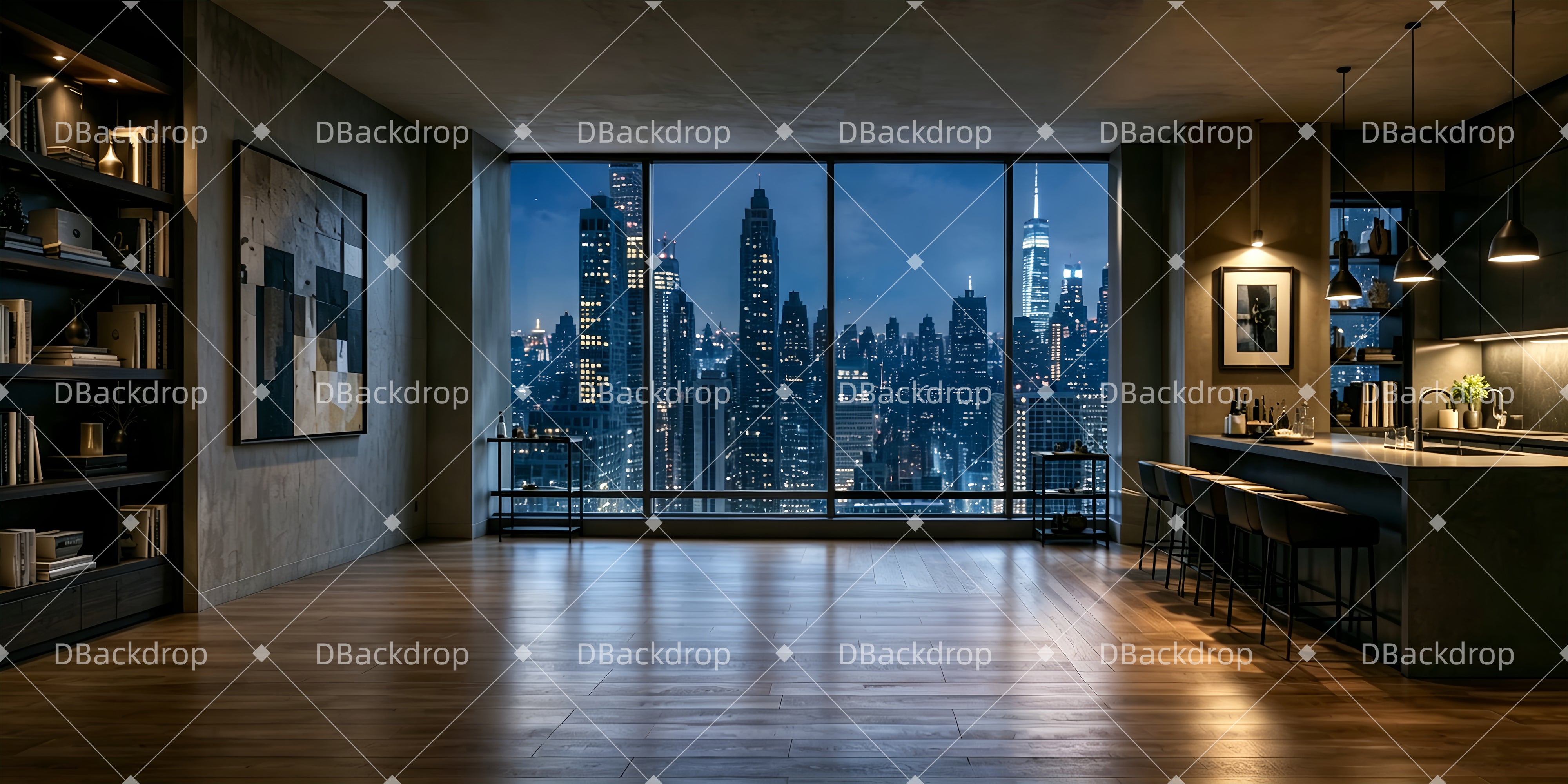 Stage Backdrops Urban Serene Backdrop For Theater UK Play ZTT66-T119