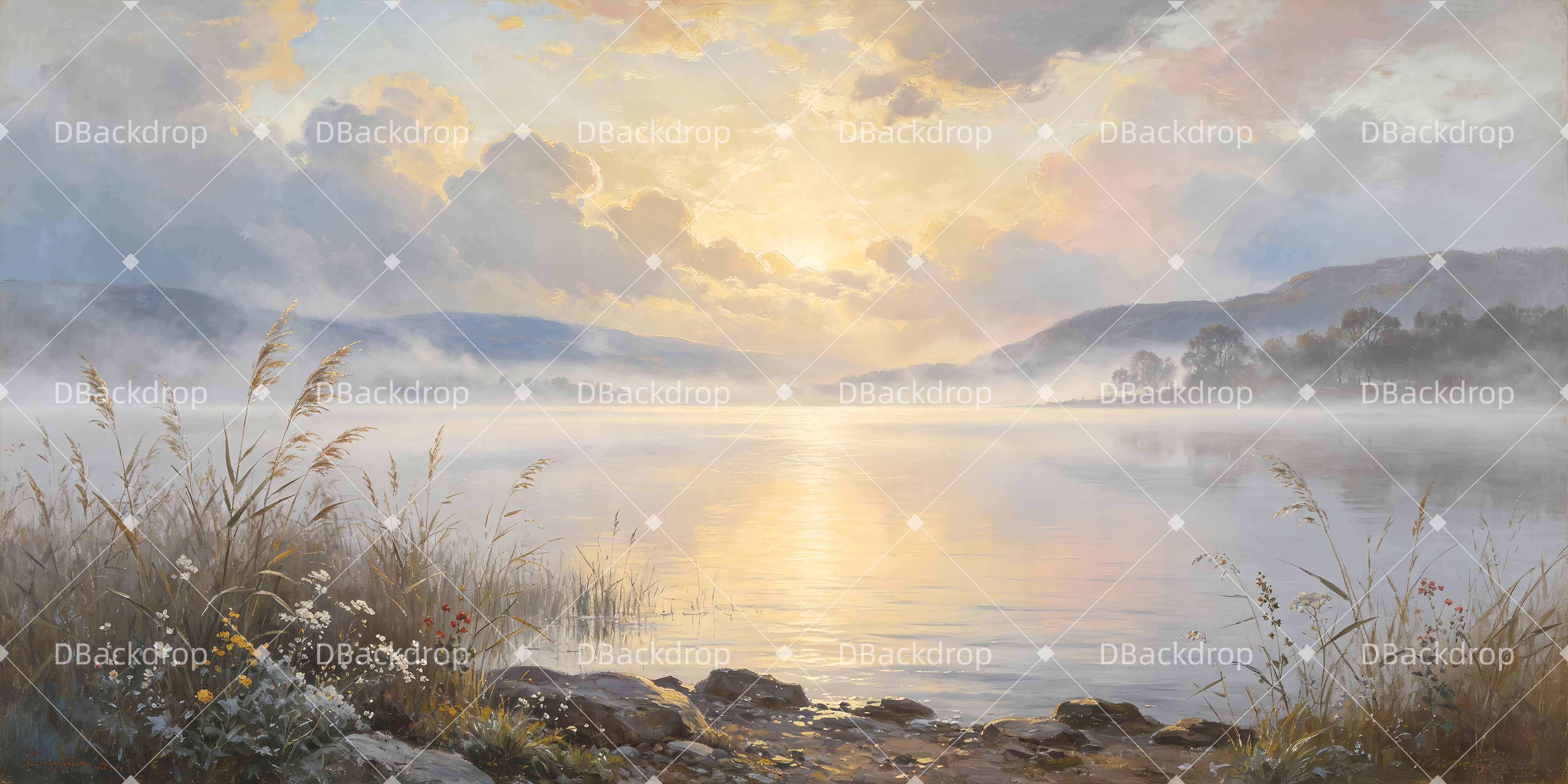 Professional Stage Backdrops Dawn Lakeview Theater UK Backdrops ZTT66-T97