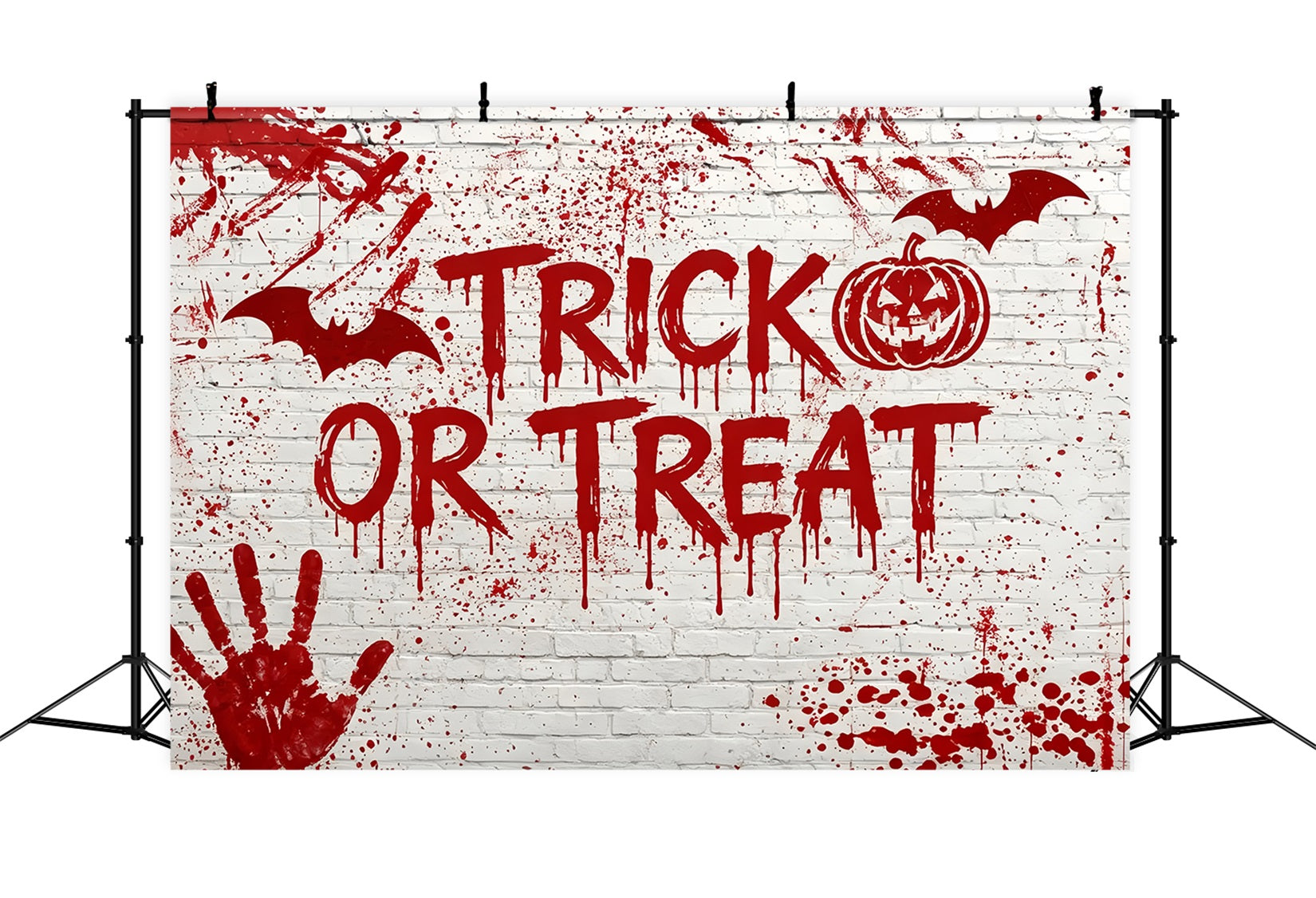 Halloween Bloody Backdrop Blood Splatter Brick Wall Halloween Backdrops UK ZTT67-22