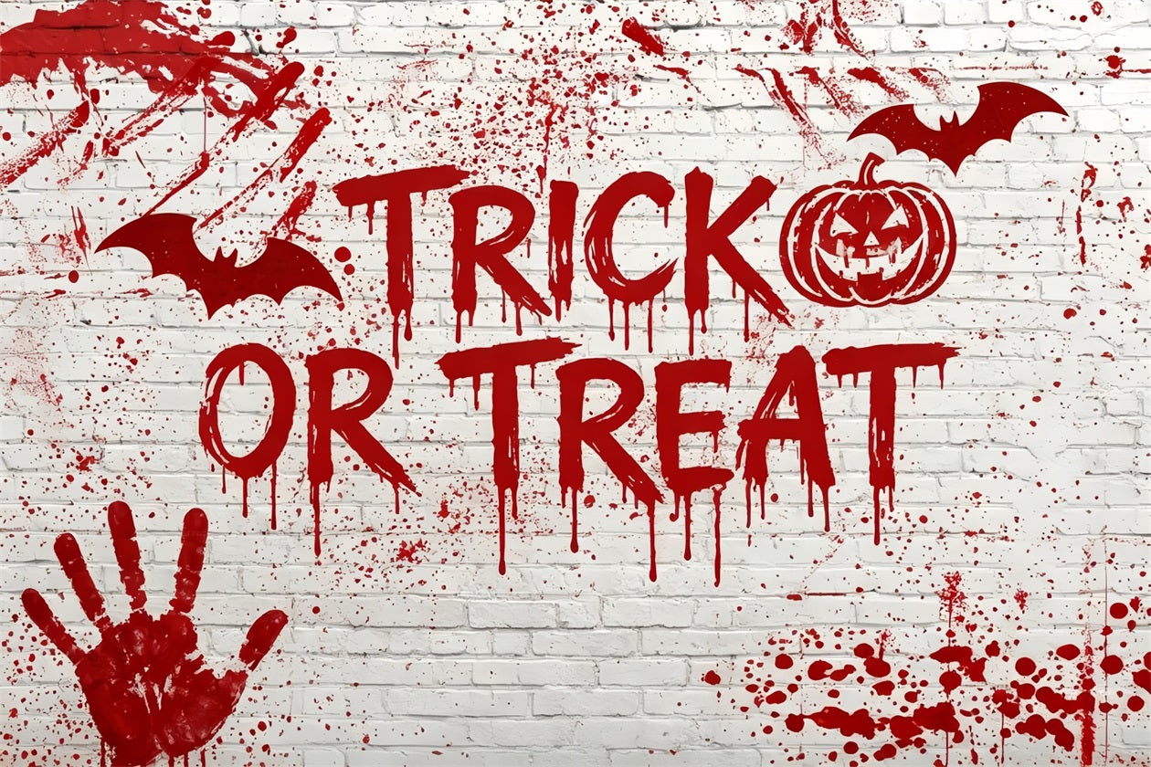 Halloween Bloody Backdrop Blood Splatter Brick Wall Halloween Backdrops UK ZTT67-22