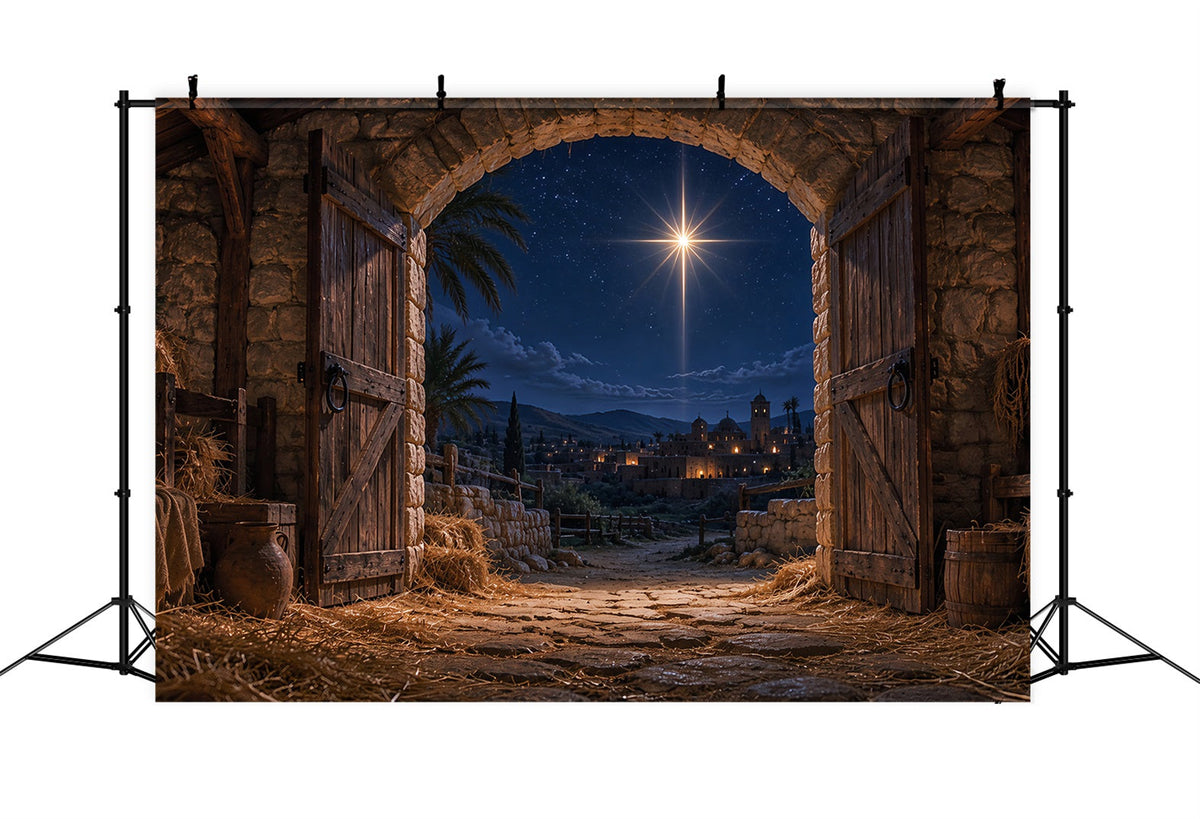 Bethlehem Backdrop Bethlehem Star Stable Night Nativity Backdrop UK ZTT69-59
