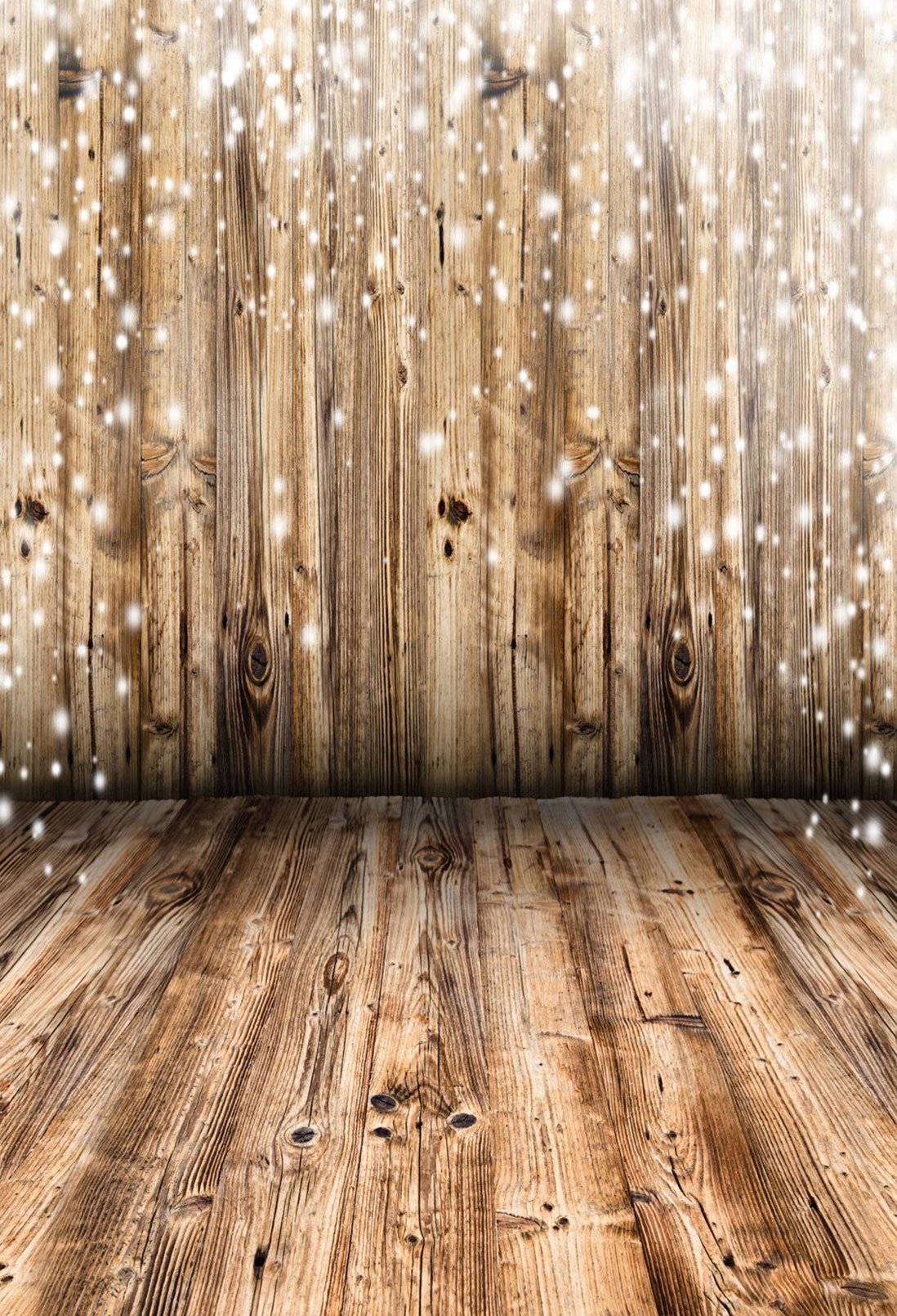 Beautiful Snowflake Wooden Photography Backdrop